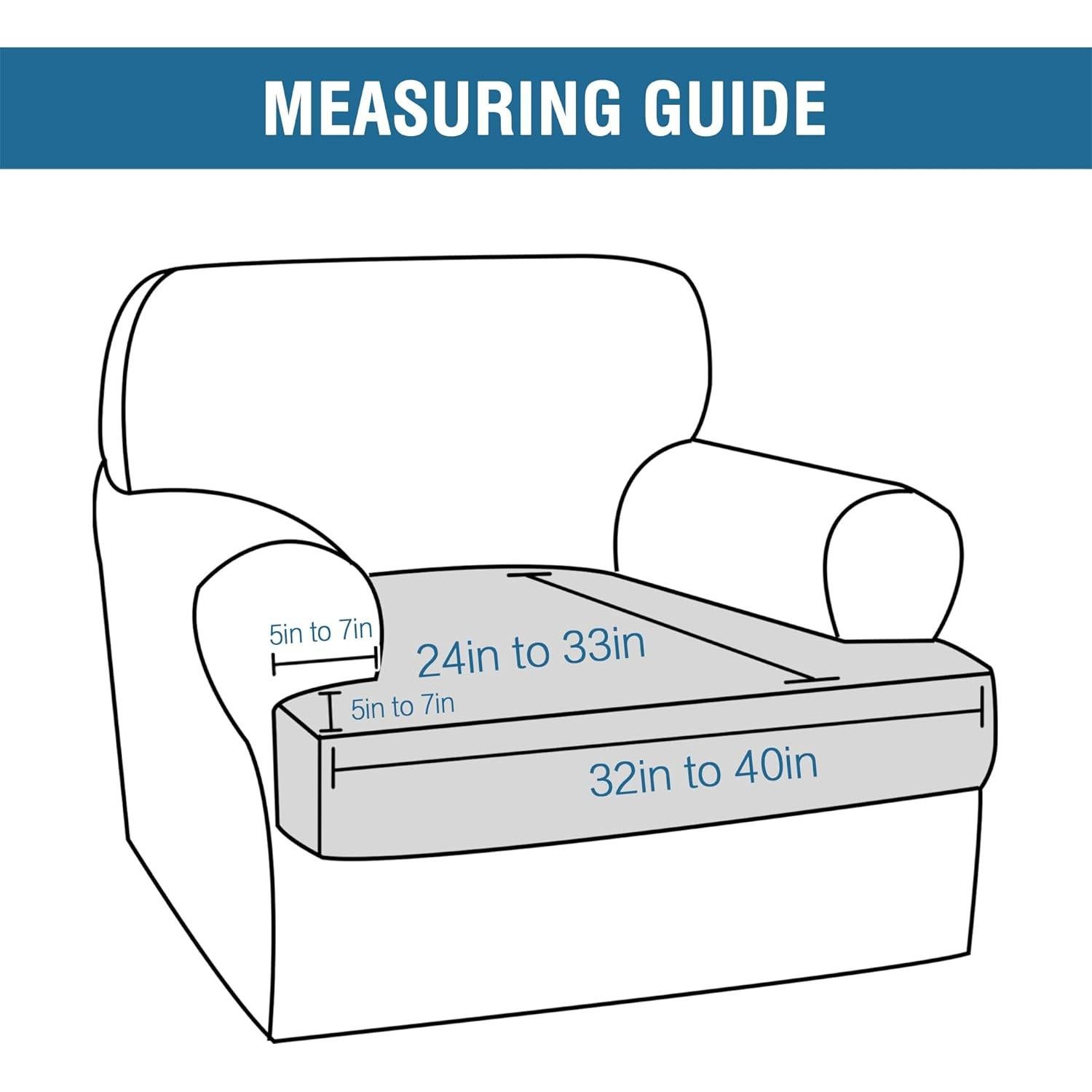 Funda de Sofá H.VERSAILTEX para Silla con Cojín en T Azul