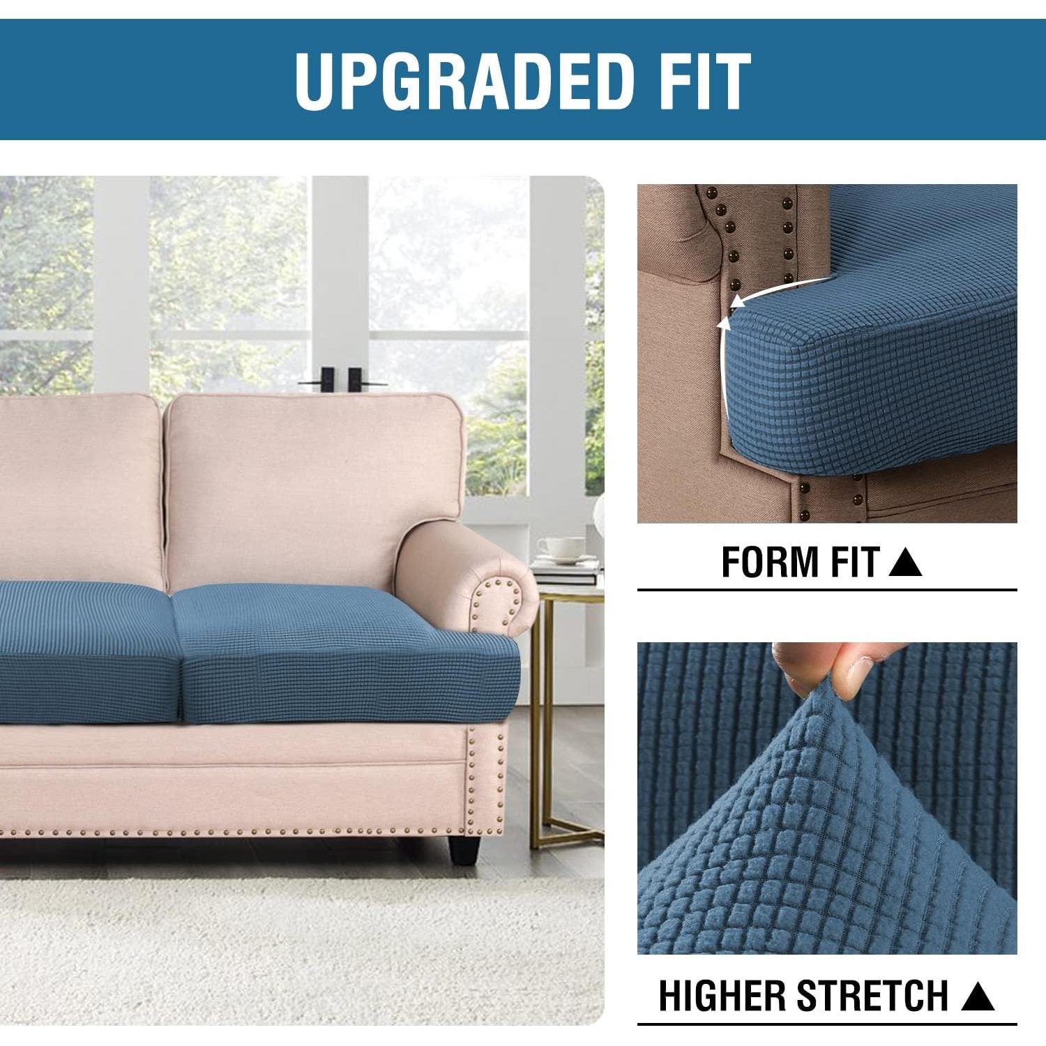 Funda de Sofá H.VERSAILTEX para Silla con Cojín en T Azul