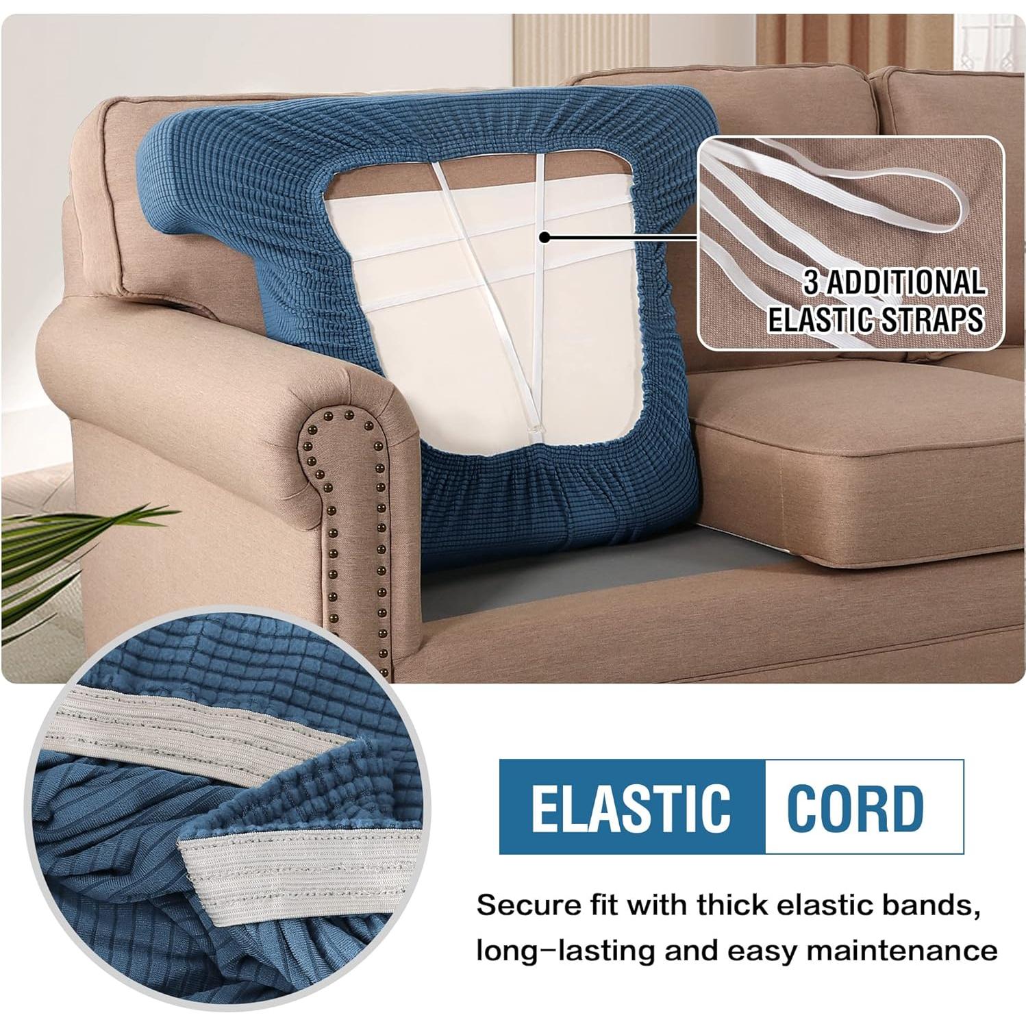 Funda de Sofá H.VERSAILTEX para Silla con Cojín en T Azul