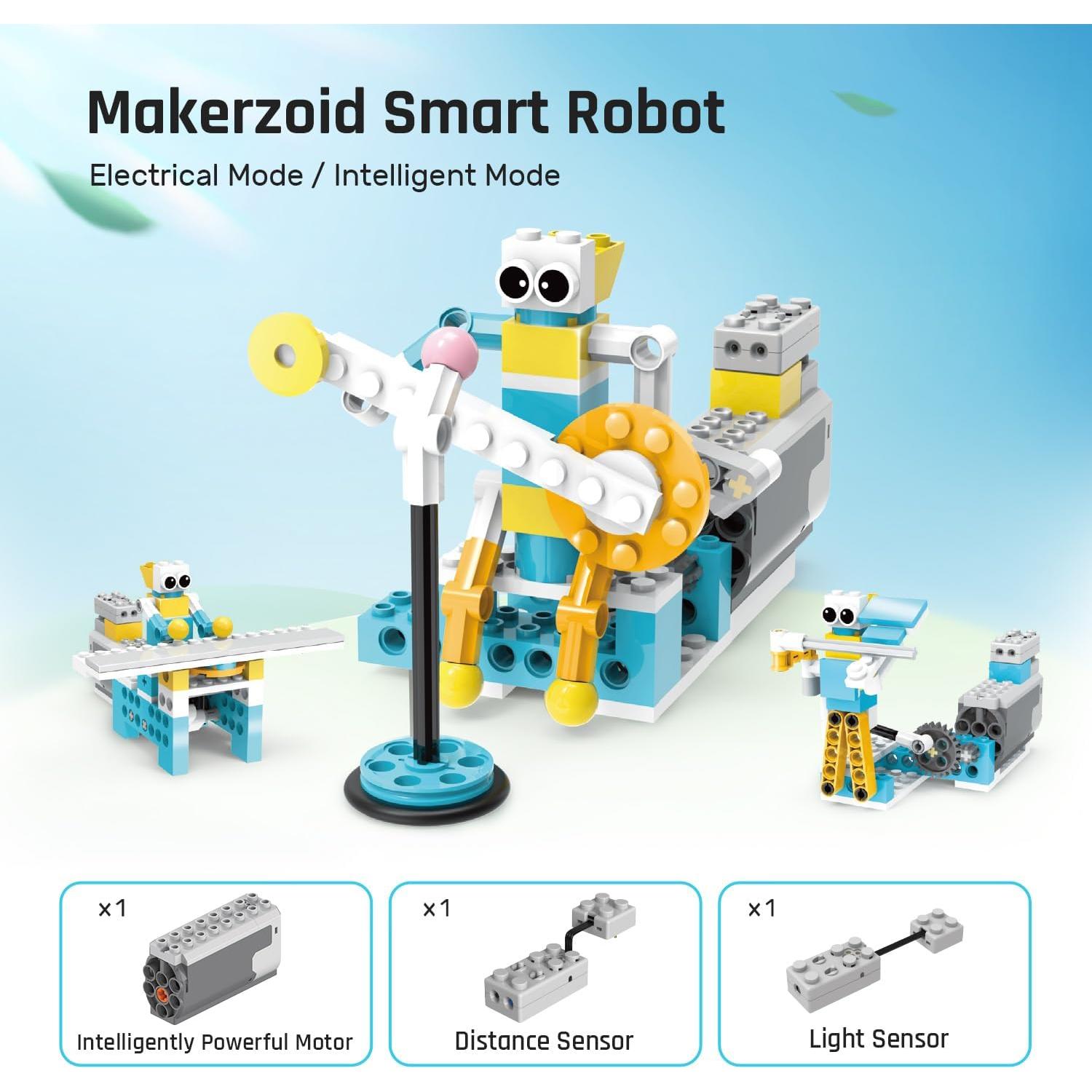 Kit de Construcción de Robots Makerzoid 72 en 1 STEM 6-12 Años
