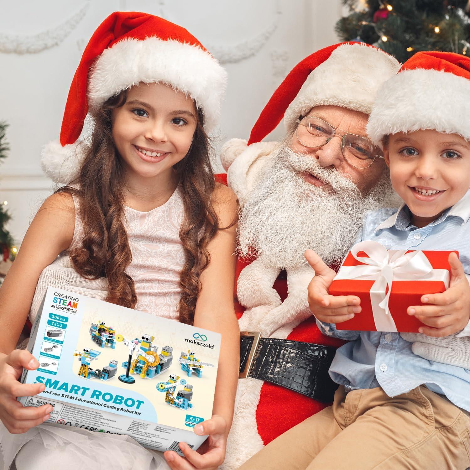 Kit de Construcción de Robots Makerzoid 72 en 1 STEM 6-12 Años