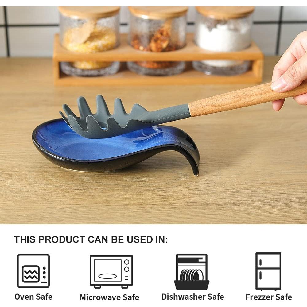 Soporte para Cucharas de Cerámica Nihow 10 cm Azul Resistente