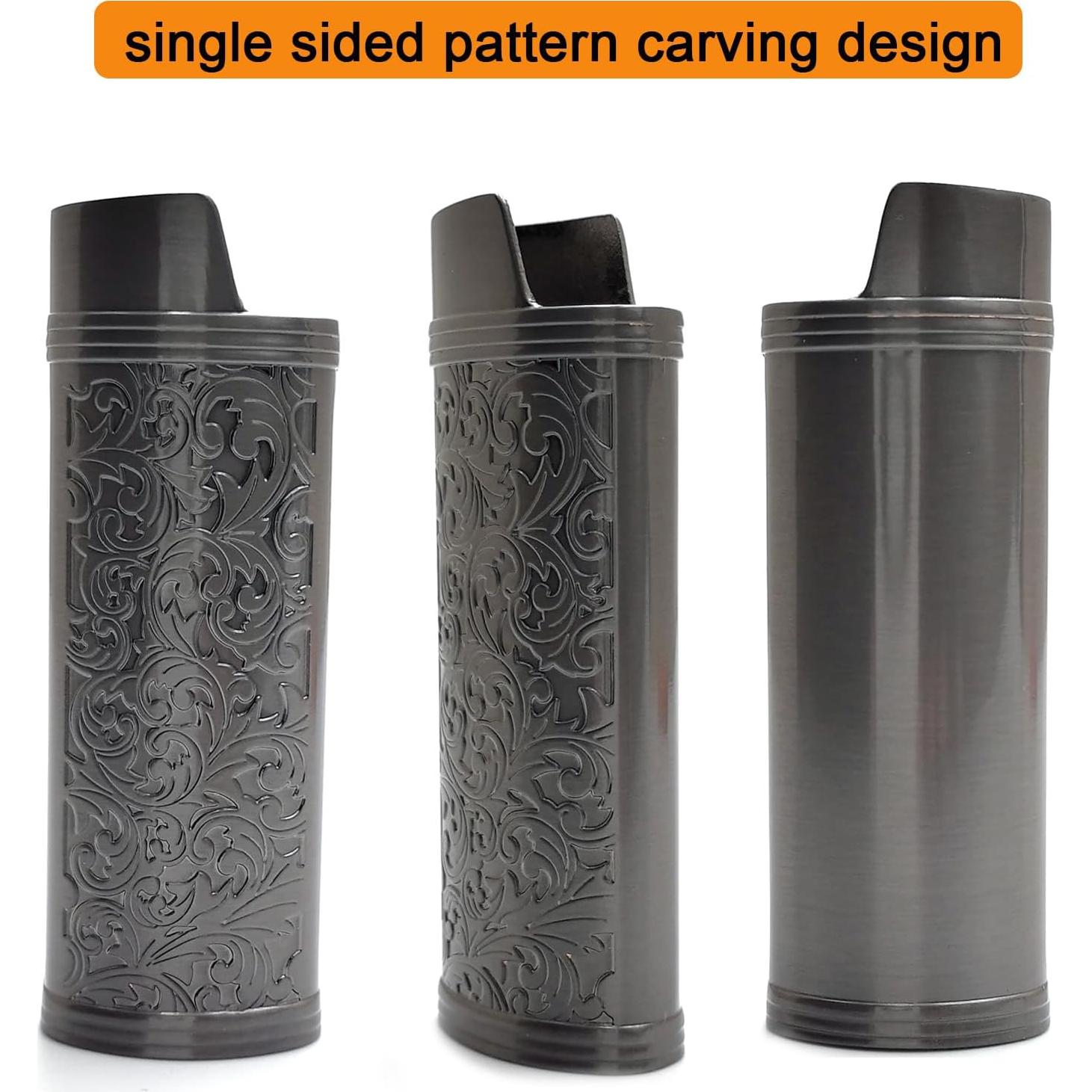 Funda de Encendedor de Metal Floral BIC J6 Tamaño Completo