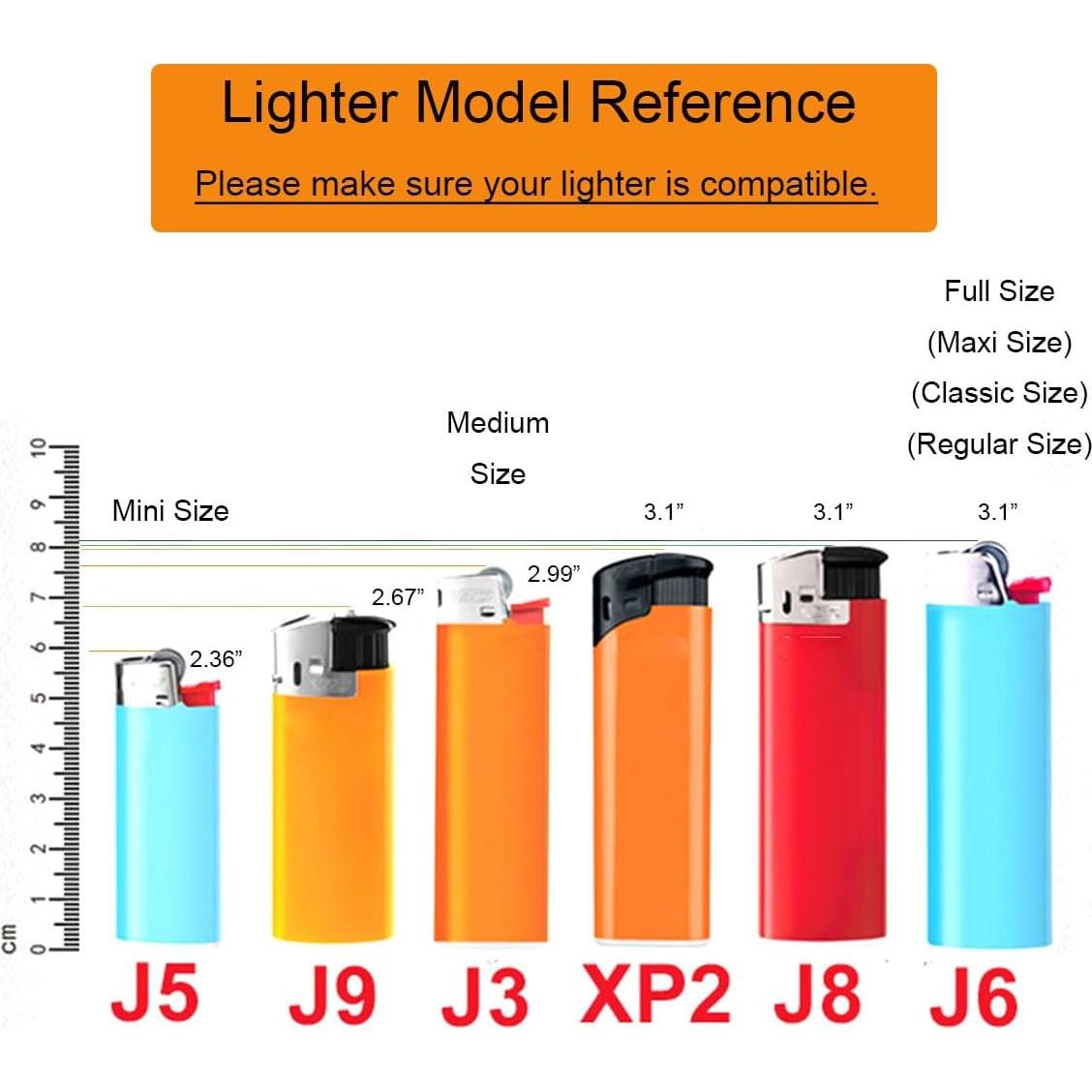 Funda de Encendedor de Metal Floral BIC J6 Tamaño Completo
