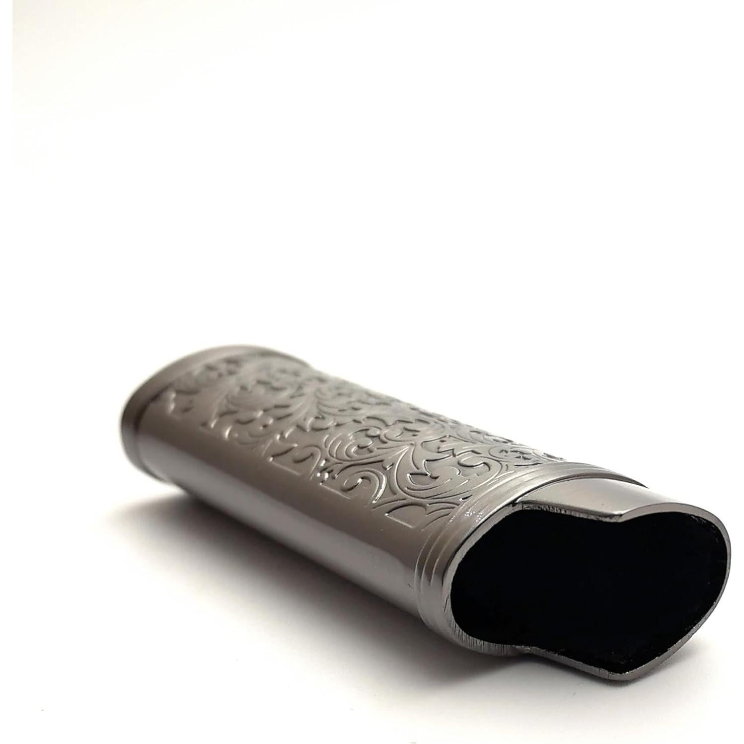 Funda de Encendedor de Metal Floral BIC J6 Tamaño Completo