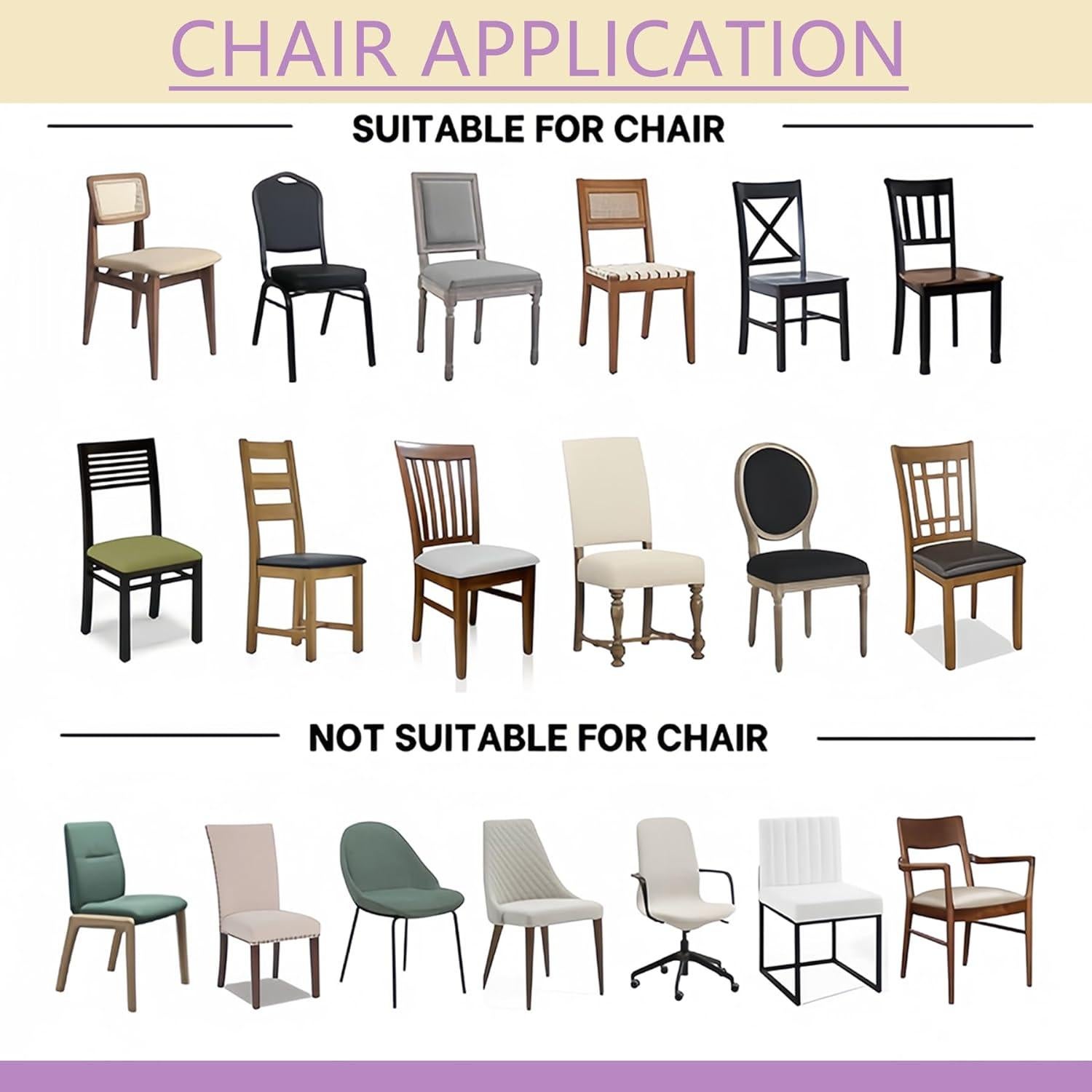 Juego de 4 Fundas para Sillas NDMMSO Lavables 38-48 cm