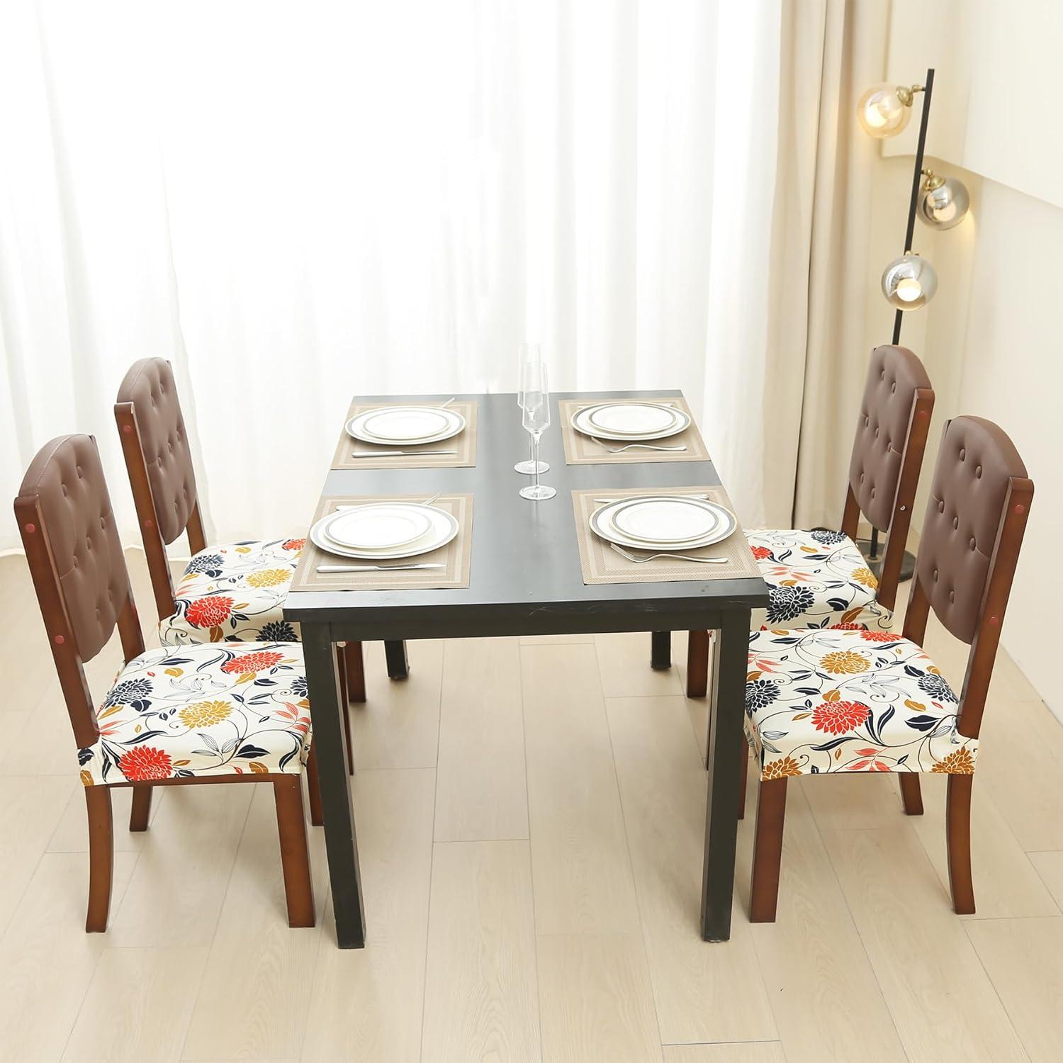 Juego de 4 Fundas para Sillas NDMMSO Lavables 38-48 cm