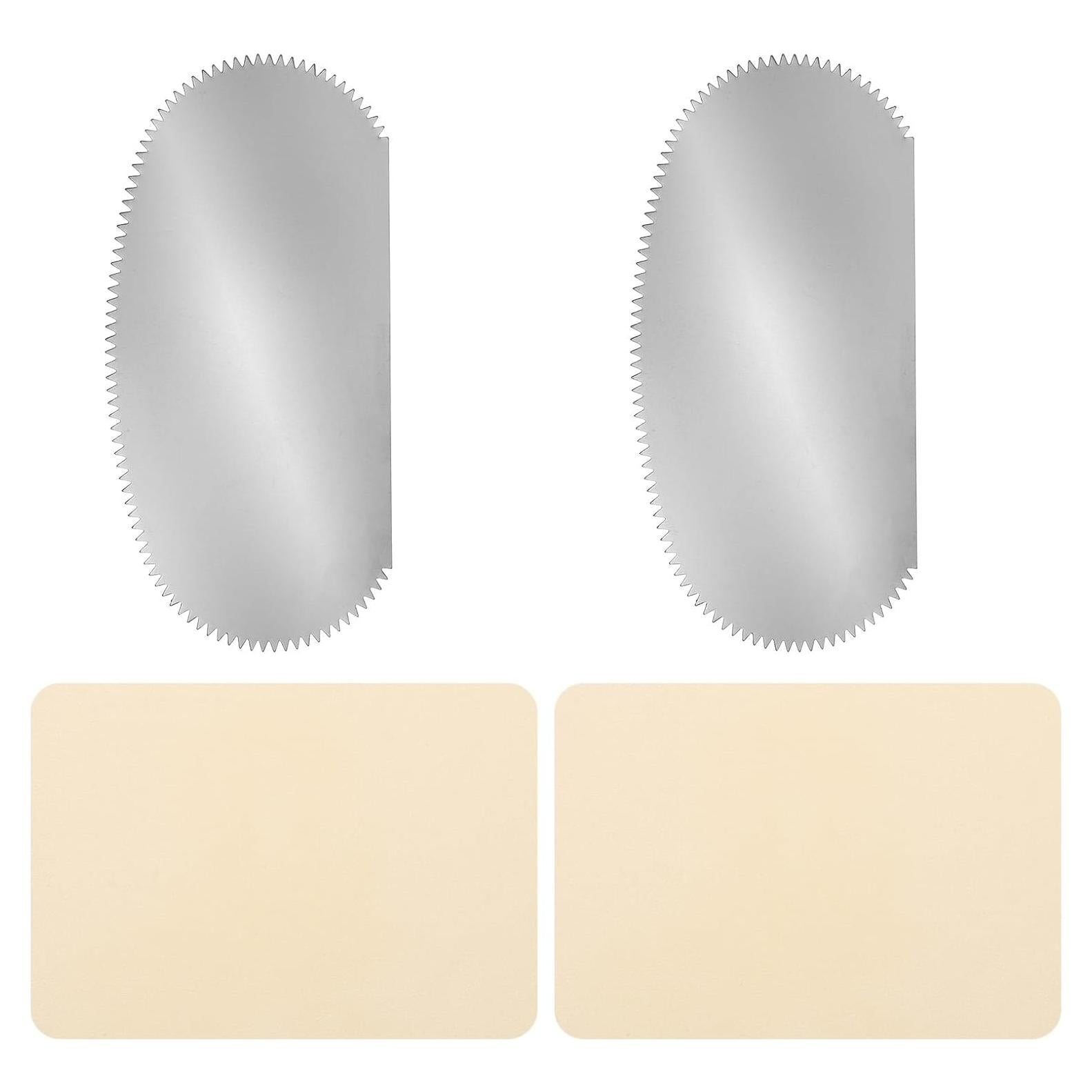 Kit de Herramientas de Cerámica YOKIVE - 2 Raspadores Acero Inoxidable 10x5cm