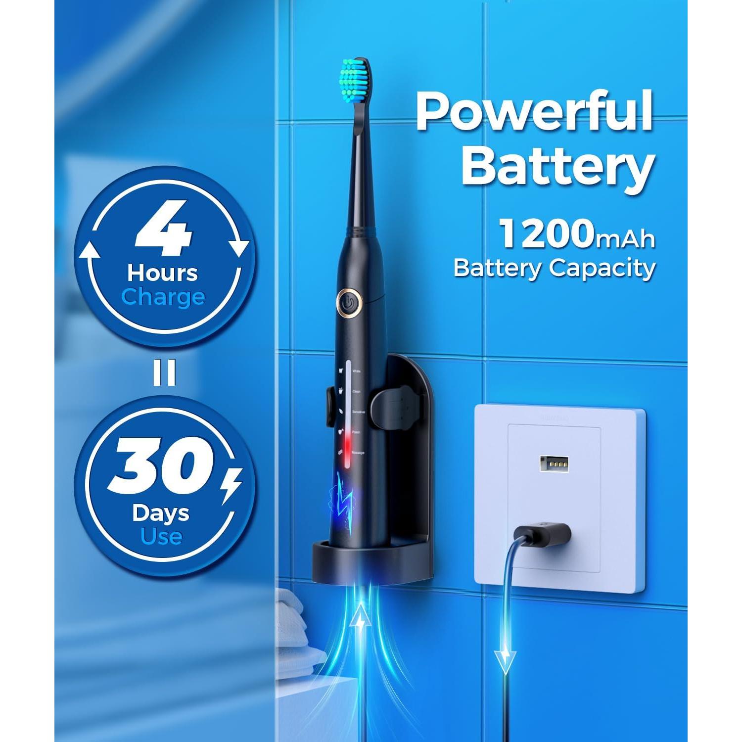 Cepillo de Dientes Eléctrico TEETHEORY Sonic 40000 VPM 5 Modos