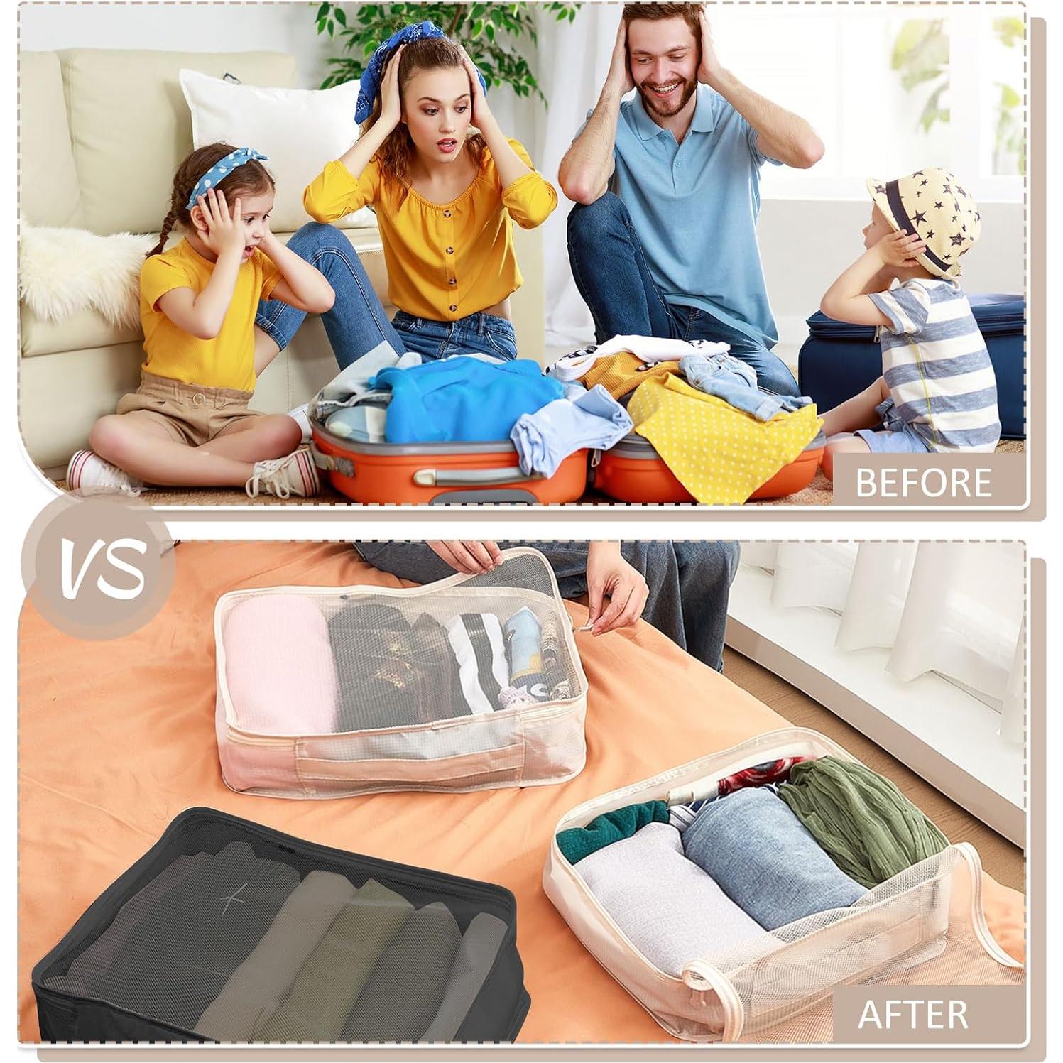 Silkfly 8 Pcs Cubos de Empaque XL para Viaje 45x33x12cm