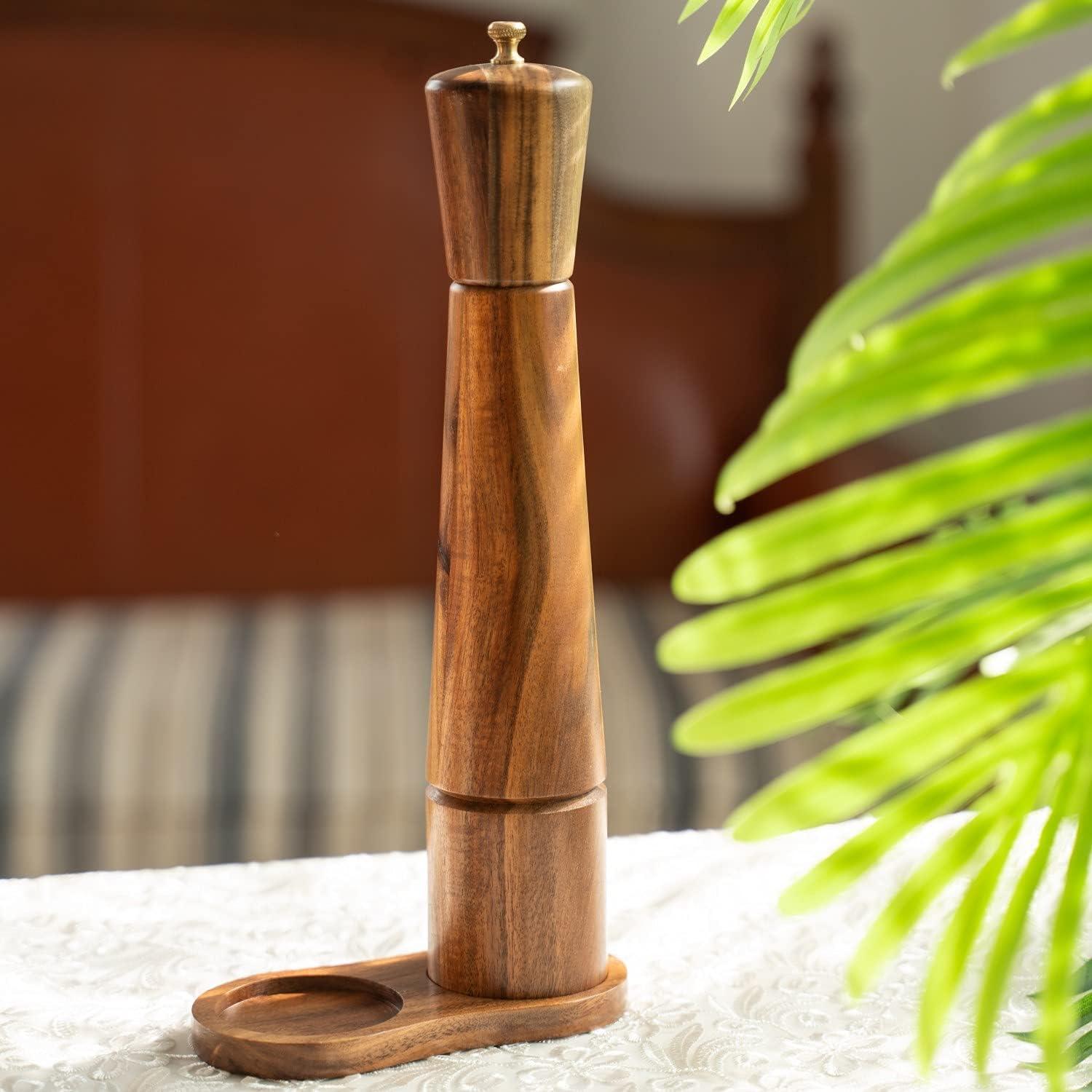 Bandeja para Molinillos de Sal y Pimienta DeroTeno 15.1x7.4cm Madera Acacia