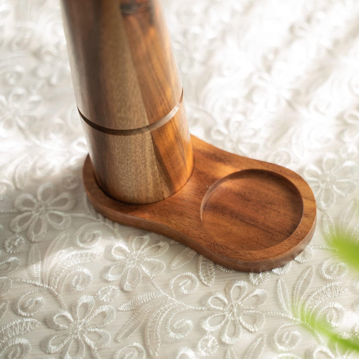 Bandeja para Molinillos de Sal y Pimienta DeroTeno 15.1x7.4cm Madera Acacia