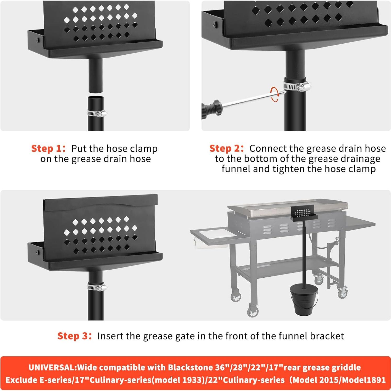 Sistema de Drenaje de Grasa Aymolas para Blackstone 36" y 28"