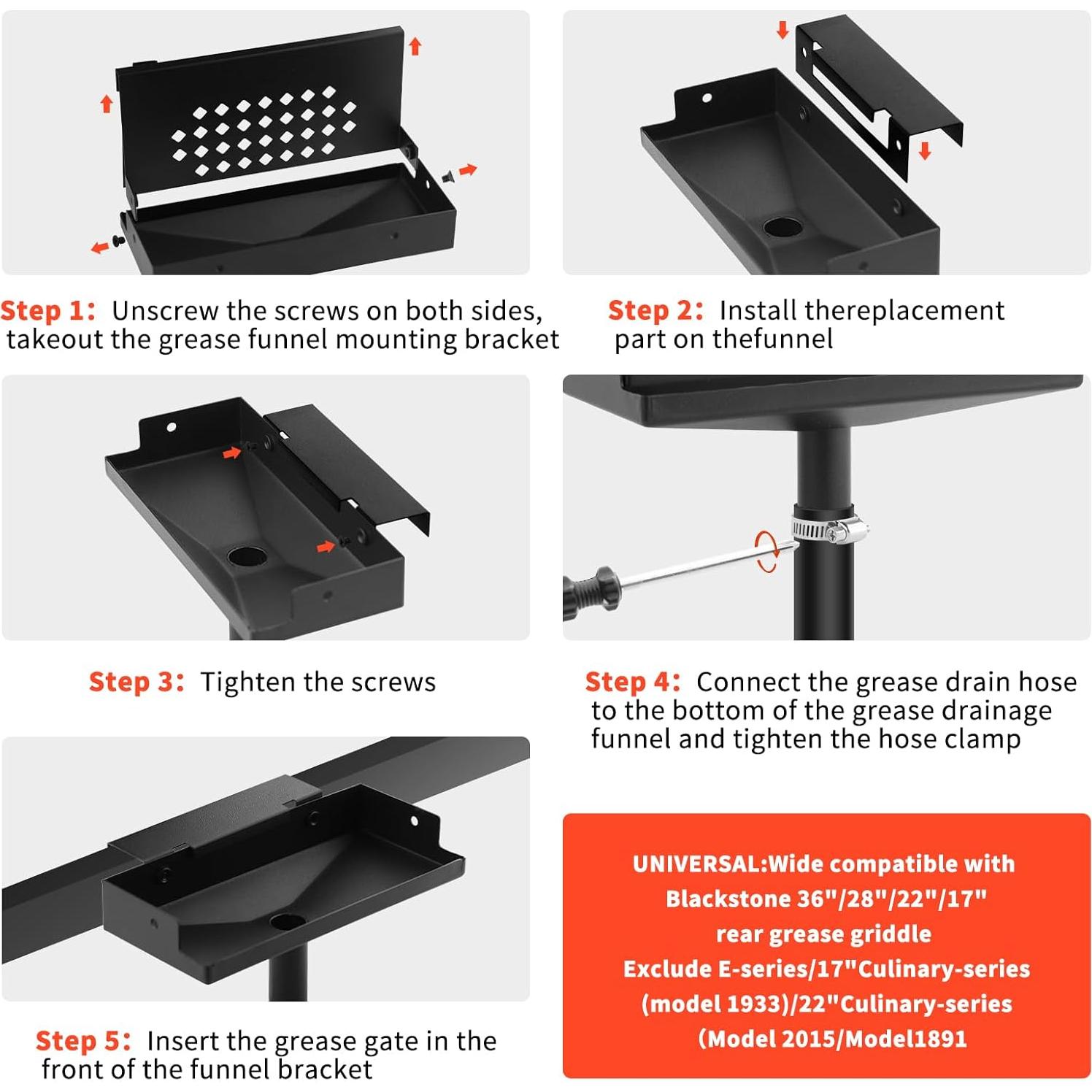 Sistema de Drenaje de Grasa Aymolas para Blackstone 36" y 28"