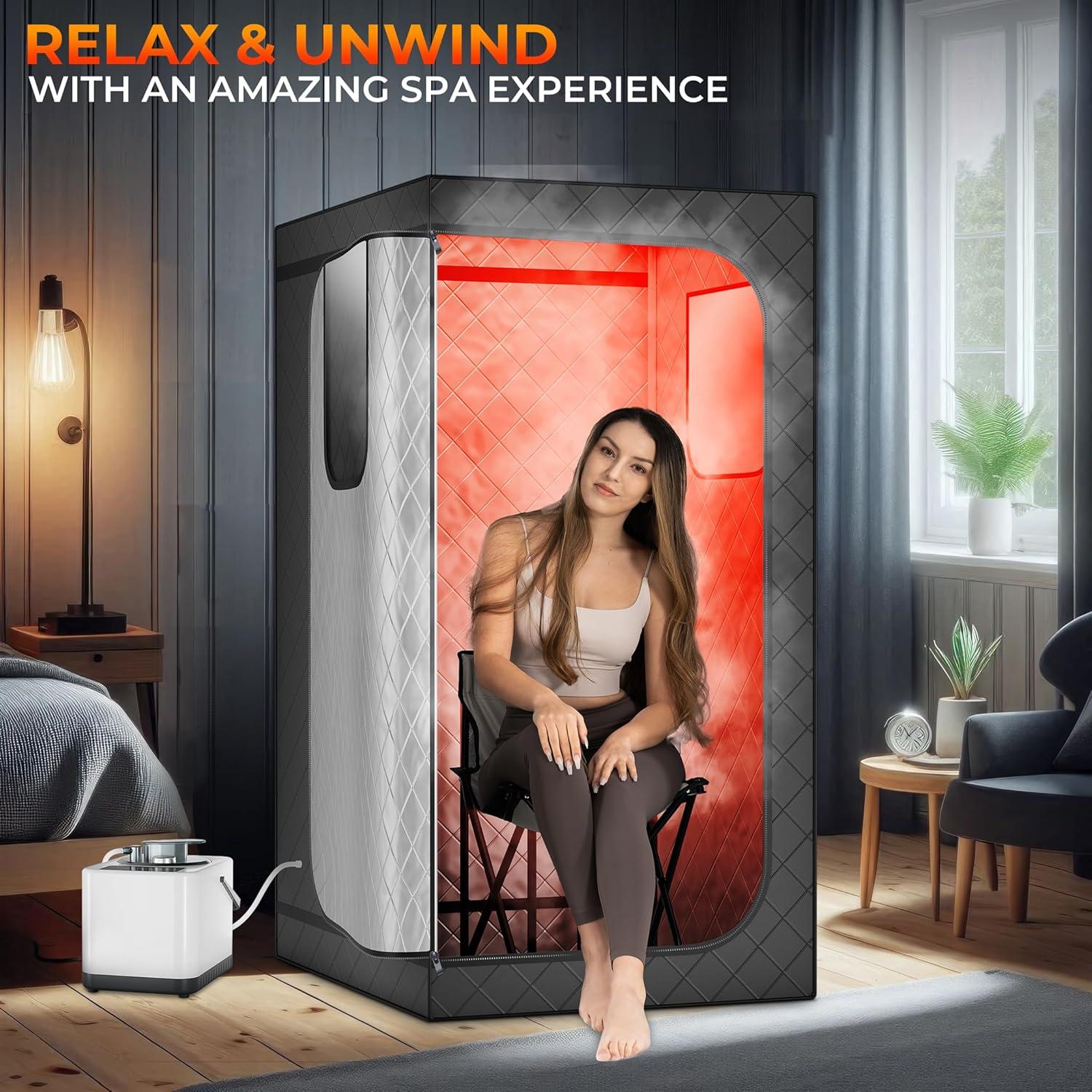 Sauna de Vapor Portátil Topmaster 3L 9 Niveles Calor 10,07 kg