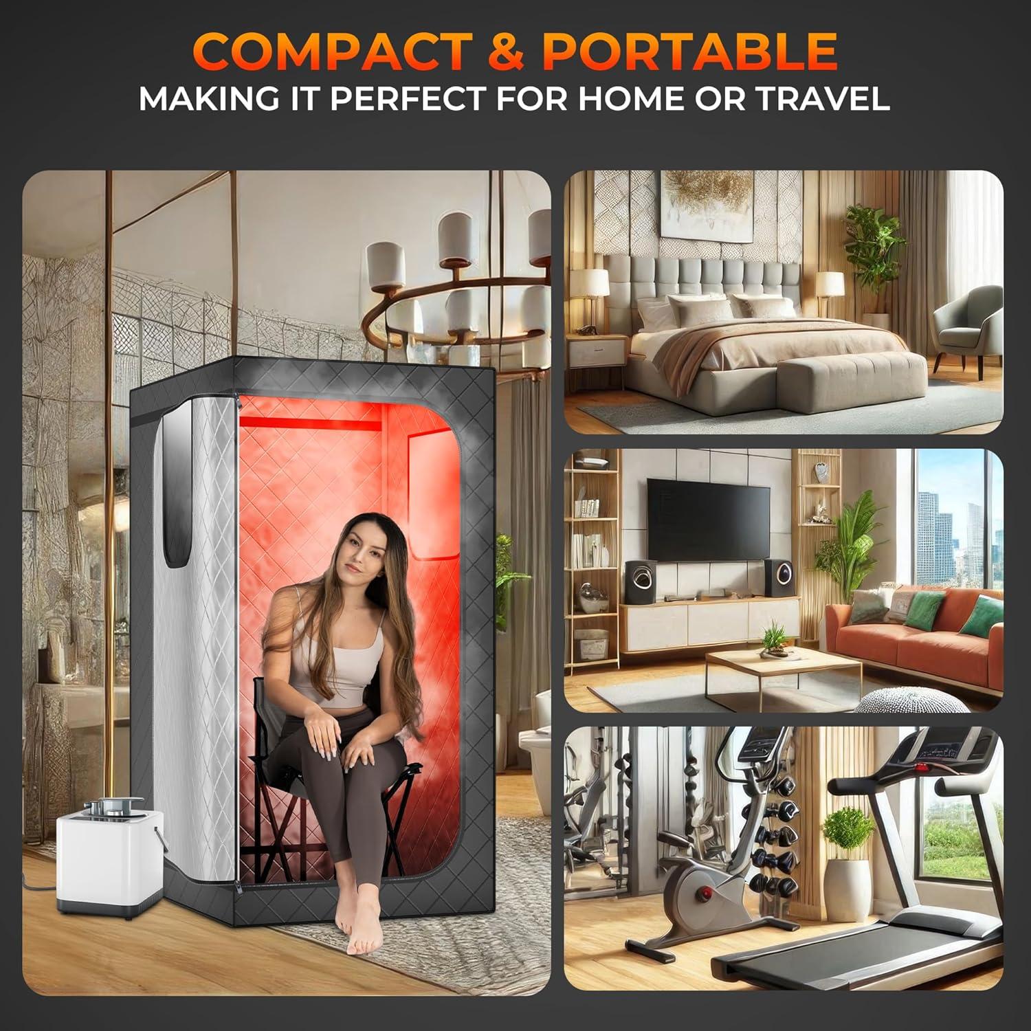 Sauna de Vapor Portátil Topmaster 3L 9 Niveles Calor 10,07 kg