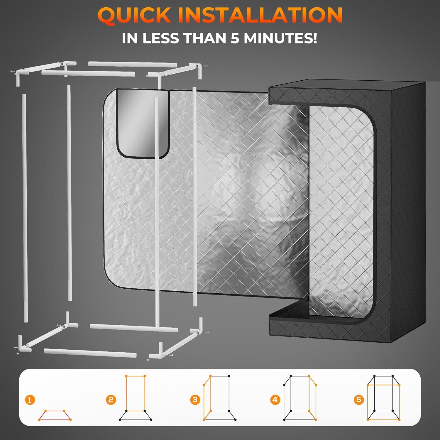 Sauna de Vapor Portátil Topmaster 3L 9 Niveles Calor 10,07 kg