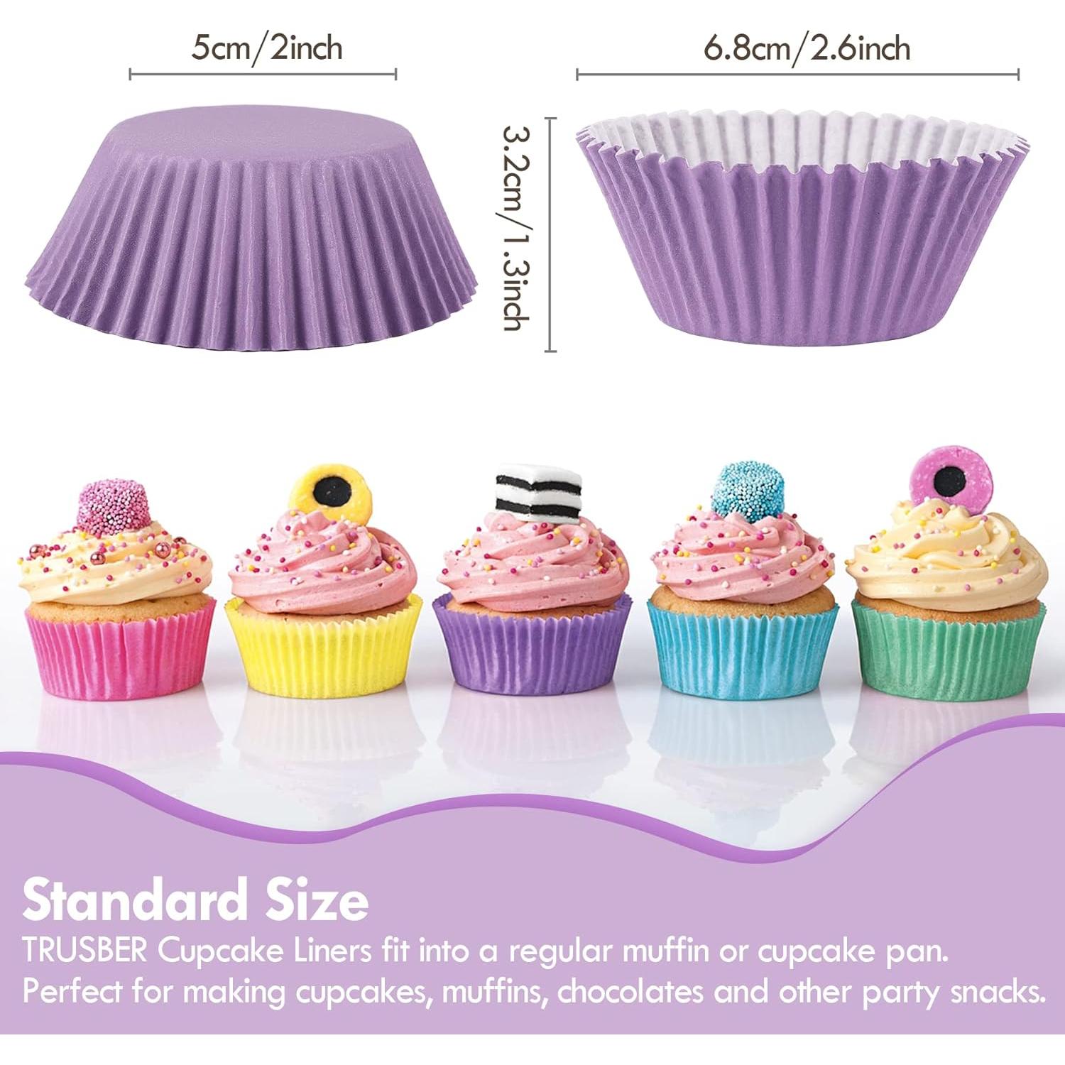Forros de Cupcake TRUSBER 100 Piezas Multicolor Antiadherentes