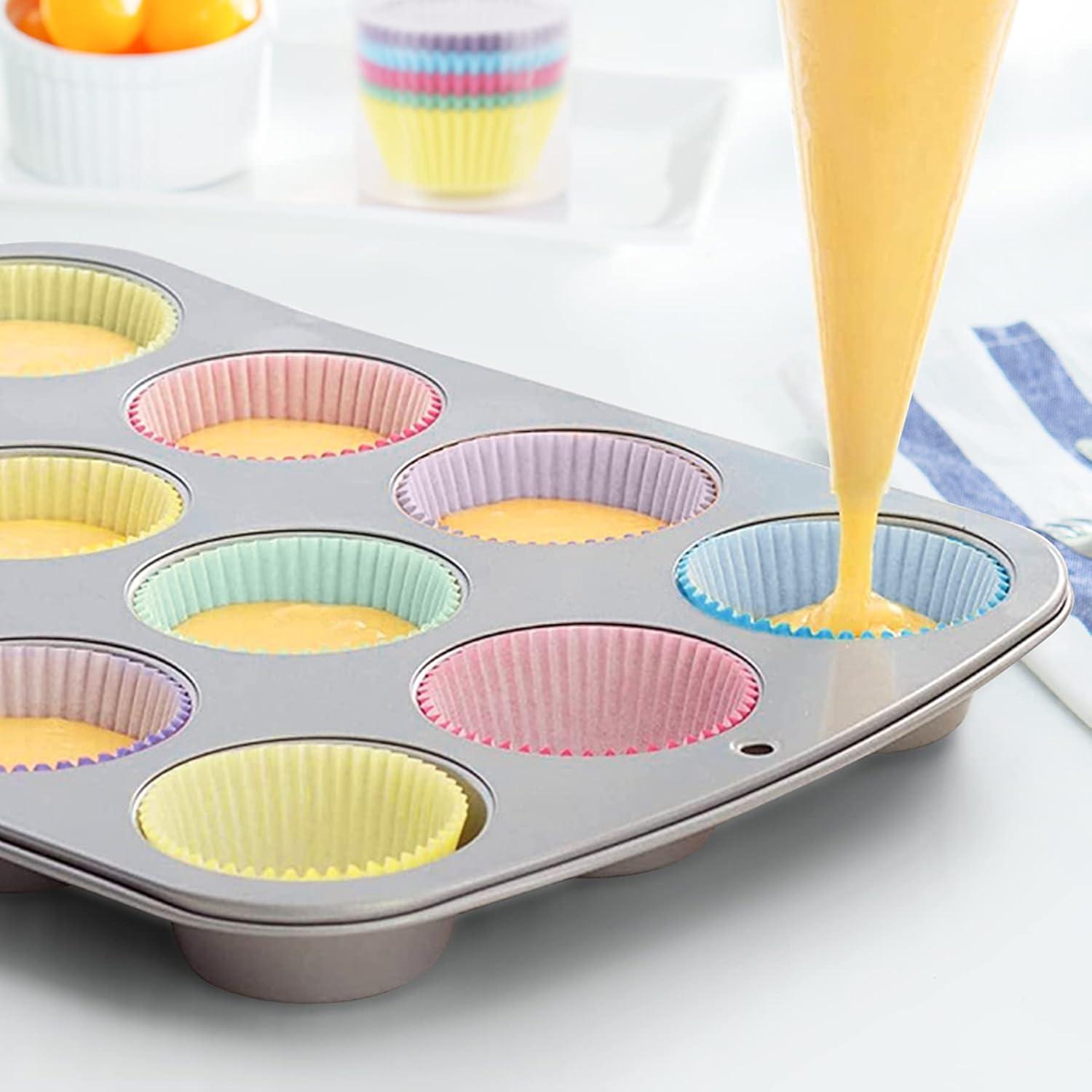 Forros de Cupcake TRUSBER 100 Piezas Multicolor Antiadherentes