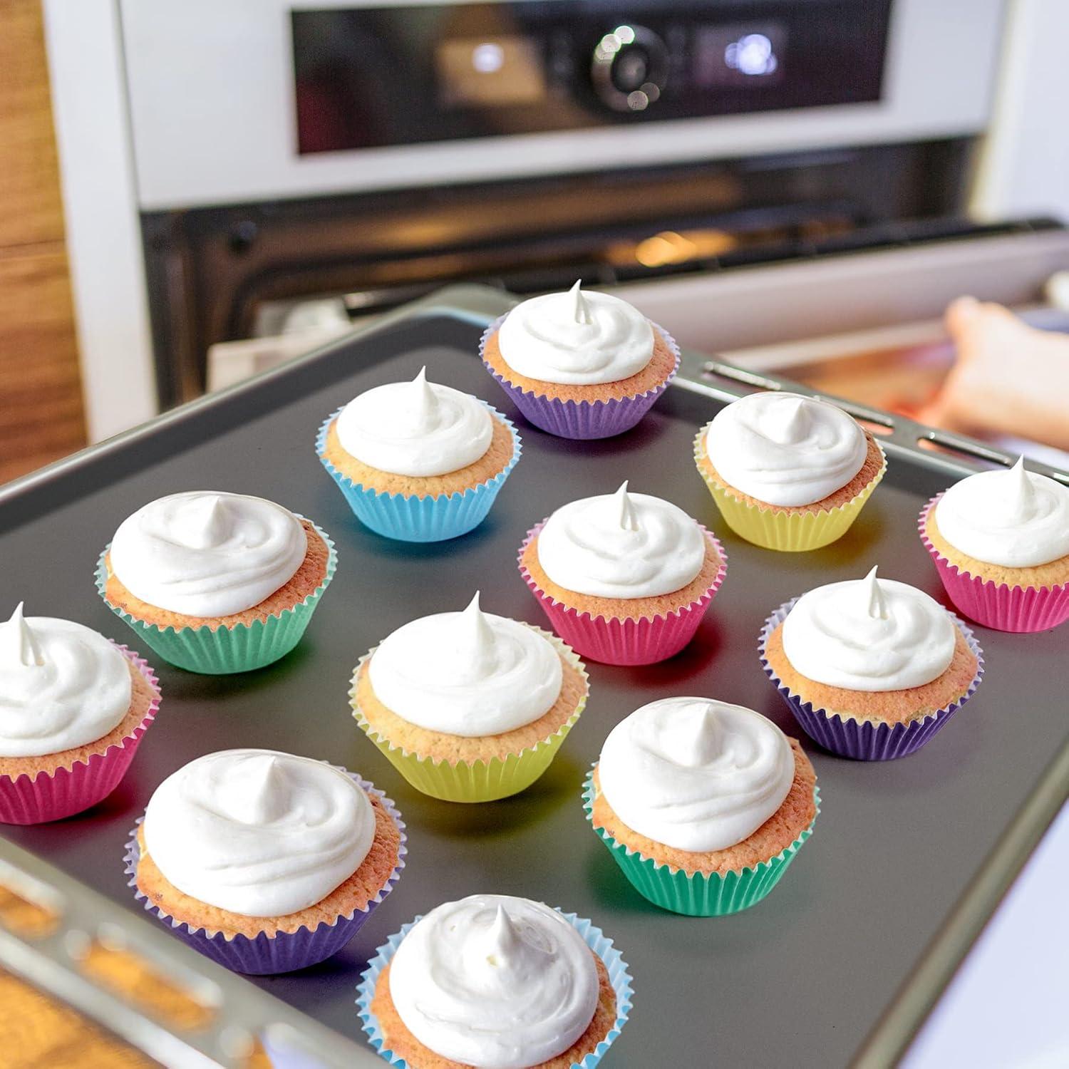 Forros de Cupcake TRUSBER 100 Piezas Multicolor Antiadherentes