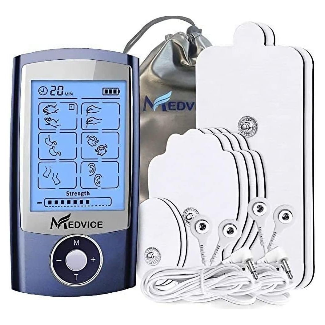 Unidad TENS Recargable MEDVICE 16 Modos Alivio Dolor Muscular