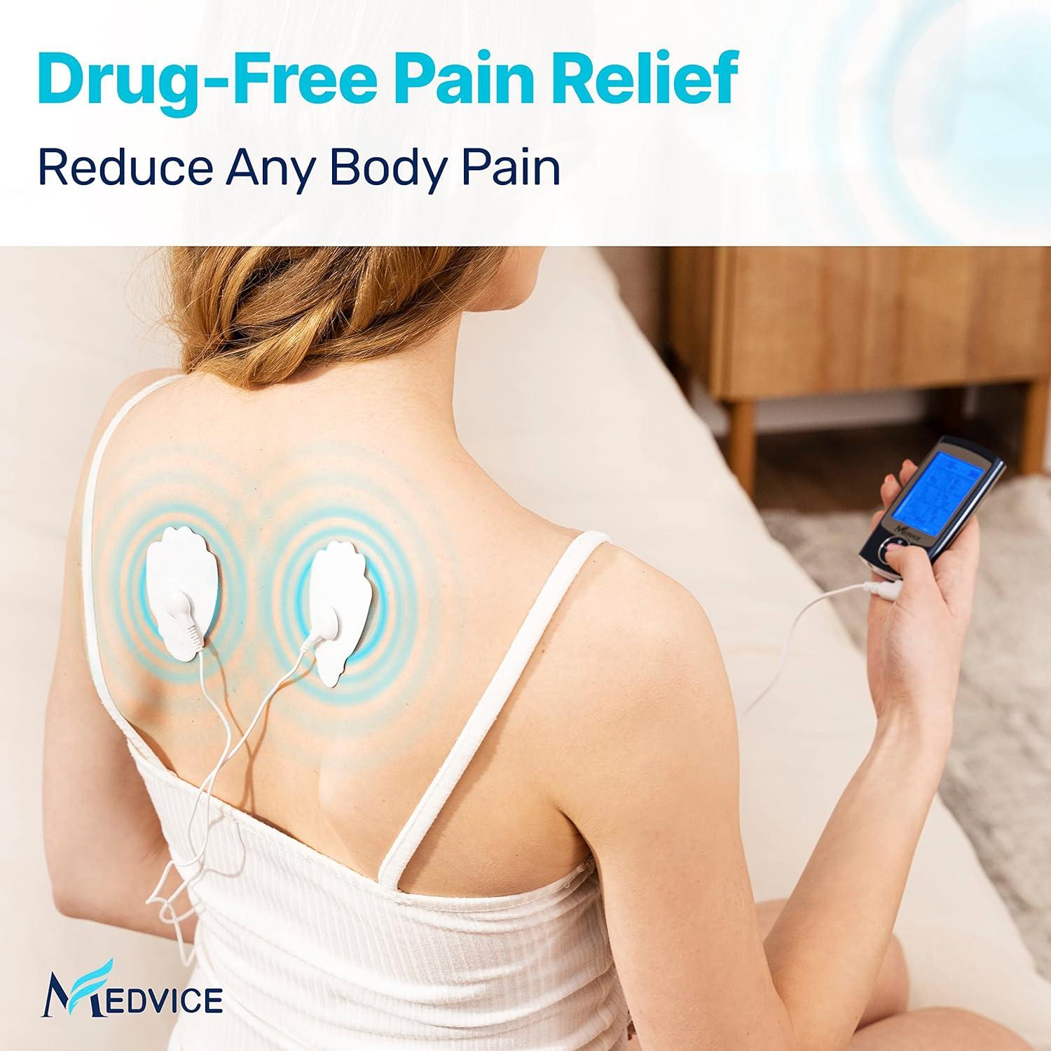 Unidad TENS Recargable MEDVICE 16 Modos Alivio Dolor Muscular