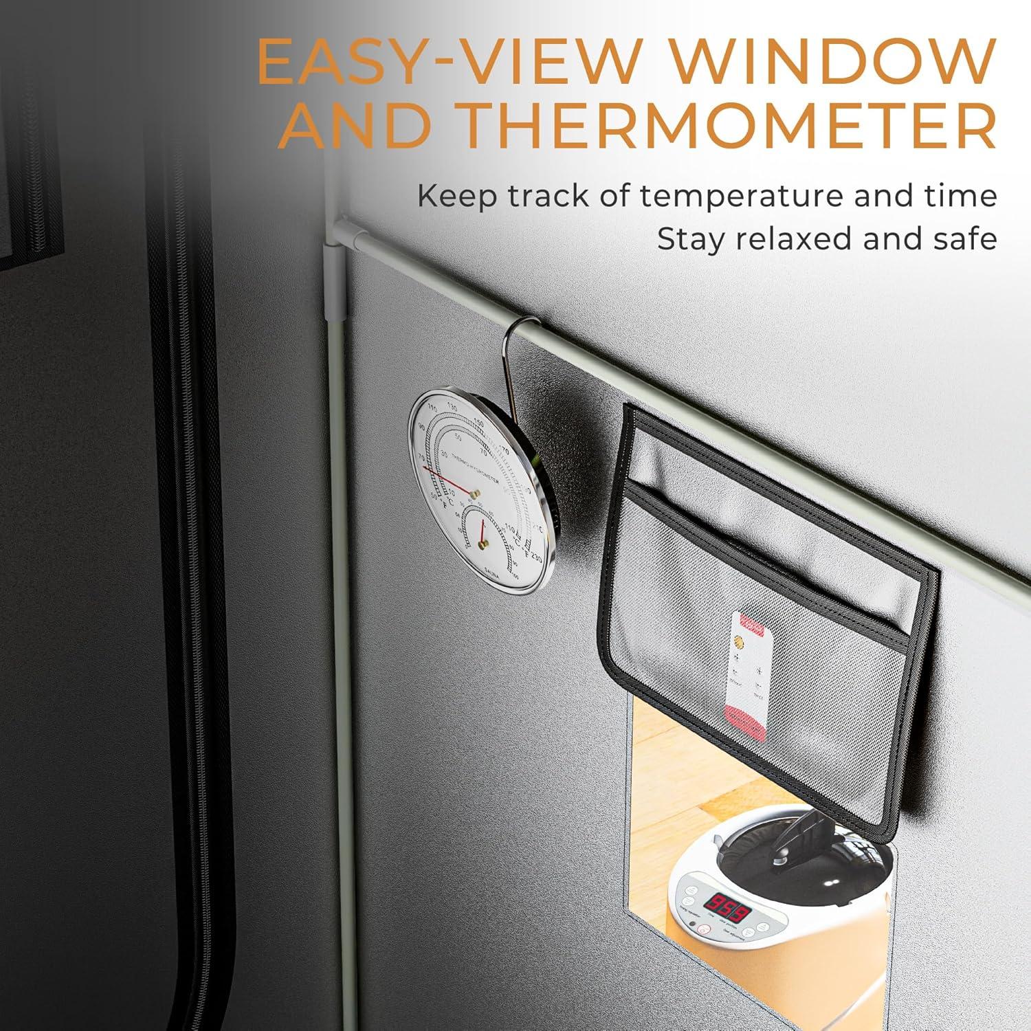 Sauna de Vapor RelaxCube 1200W 3L con Silla Ergonómica