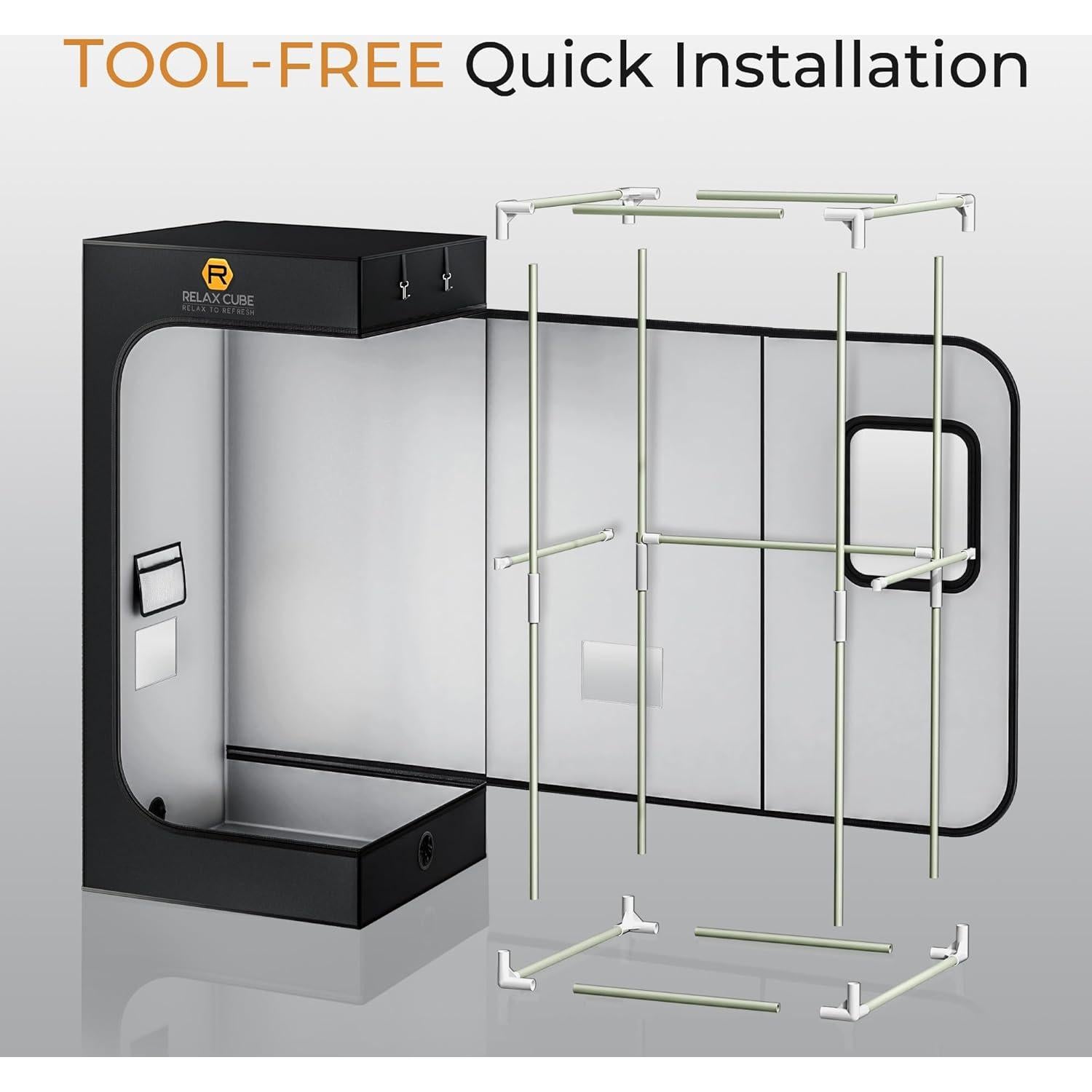 Sauna de Vapor RelaxCube 1200W 3L con Silla Ergonómica