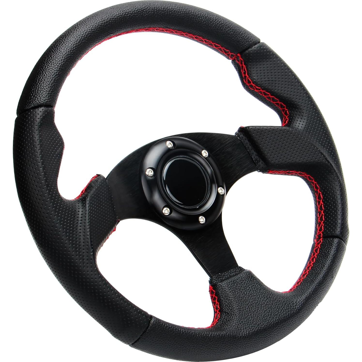 Volante de Carreras YEHICY 320mm Cuero PVC Estilo Drift