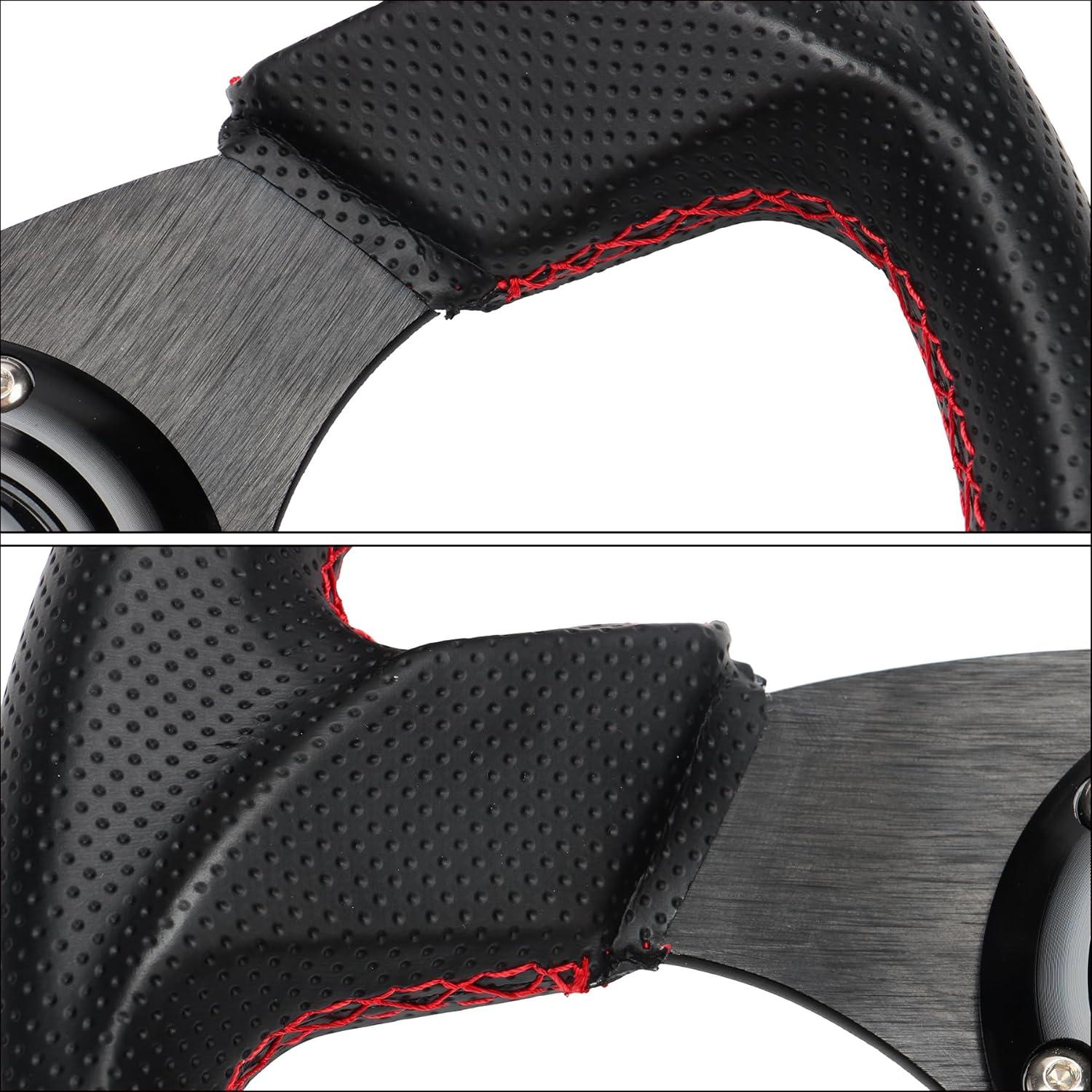 Volante de Carreras YEHICY 320mm Cuero PVC Estilo Drift