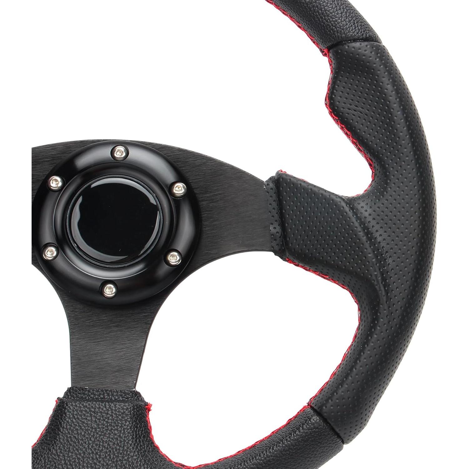Volante de Carreras YEHICY 320mm Cuero PVC Estilo Drift