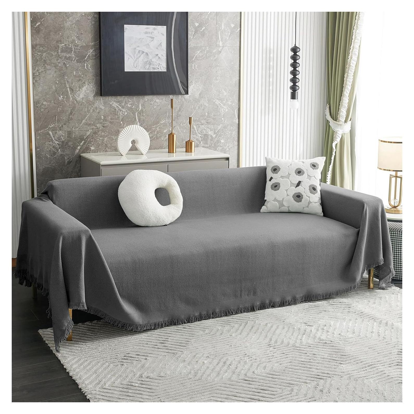 MYSKY HOME Funda de Sofá Geométrica XL Gris 180x300 cm