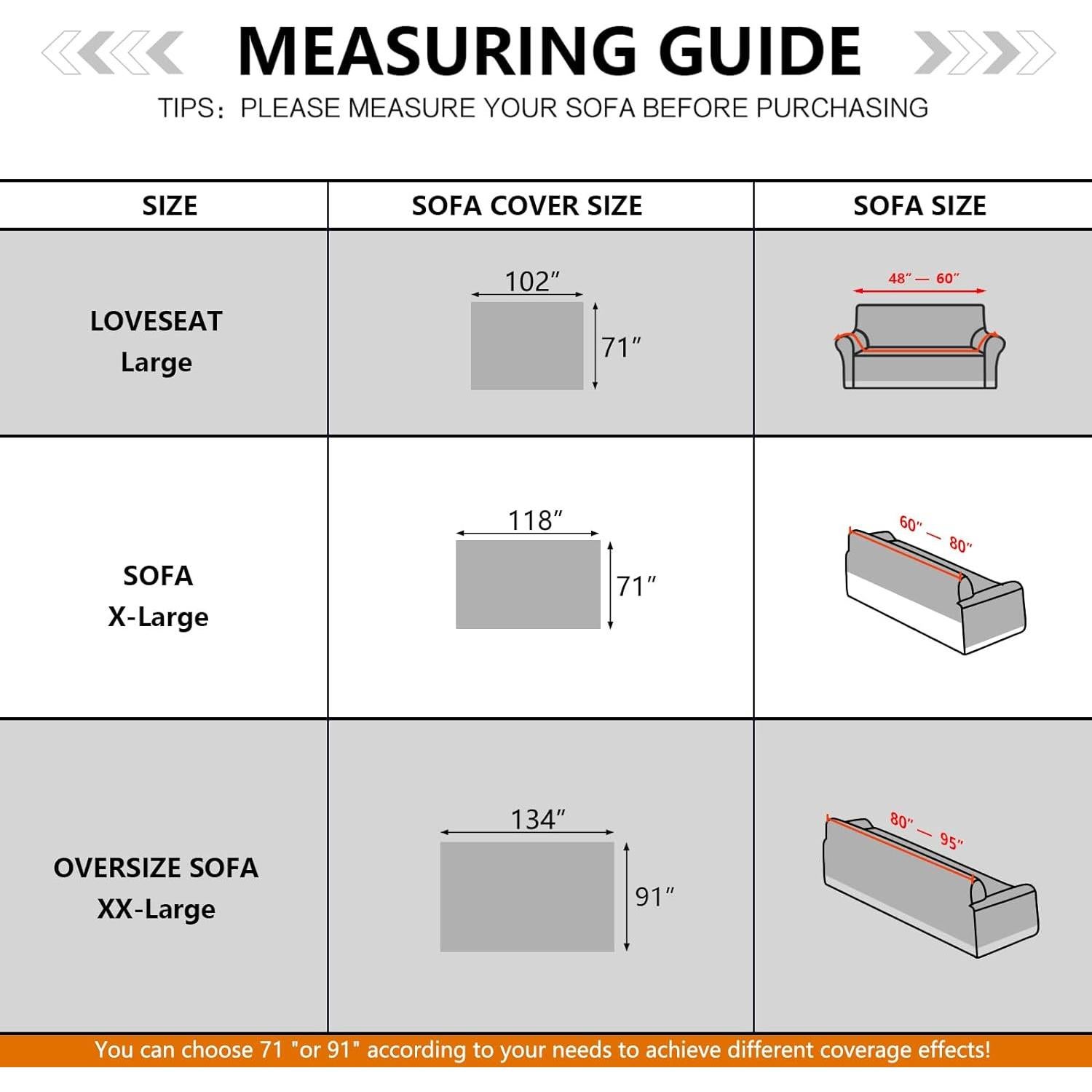 MYSKY HOME Funda de Sofá Geométrica XL Gris 180x300 cm