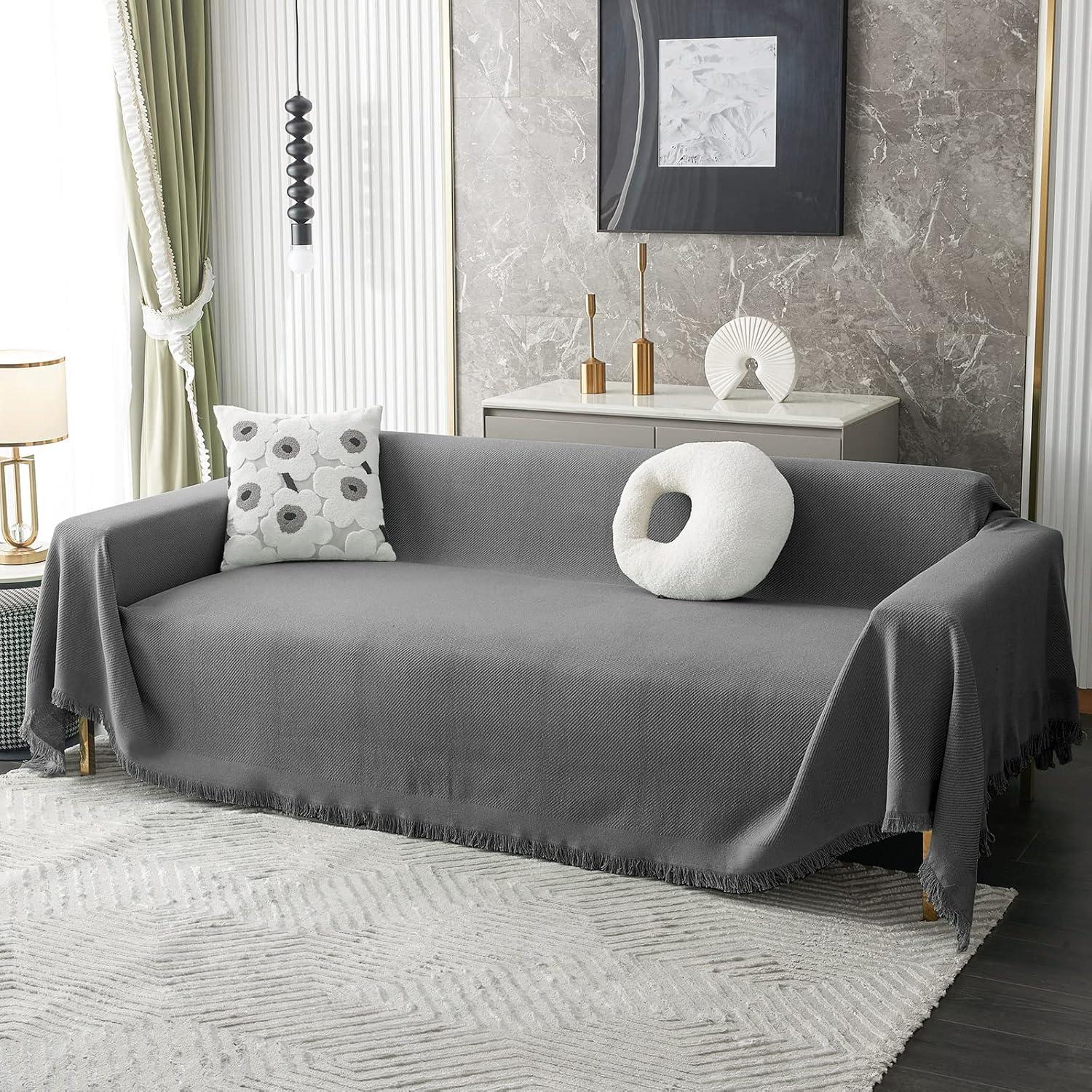 MYSKY HOME Funda de Sofá Geométrica XL Gris 180x300 cm