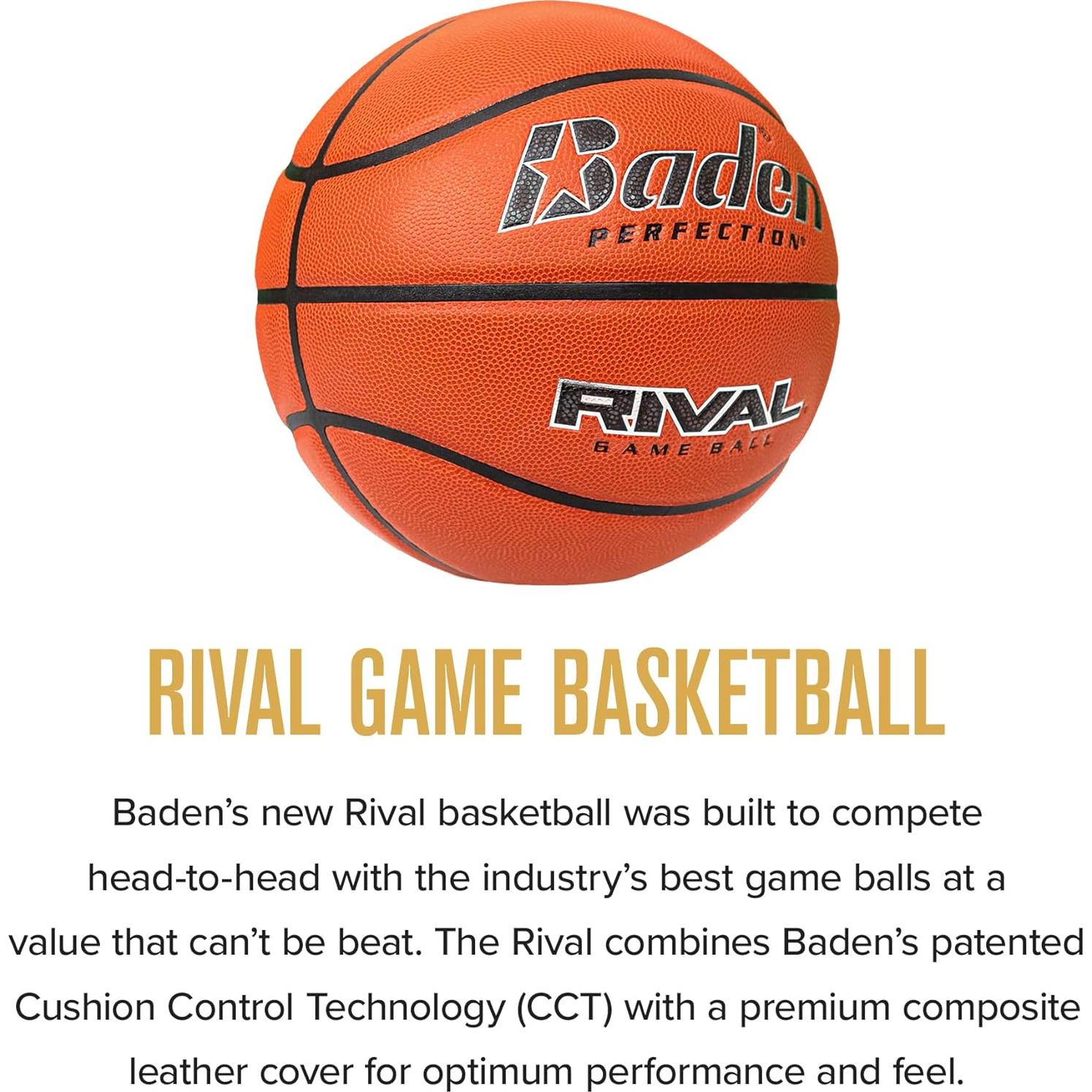 Bola de Baloncesto Baden Rival Tamaño 6 Naranja Comp. Duradera