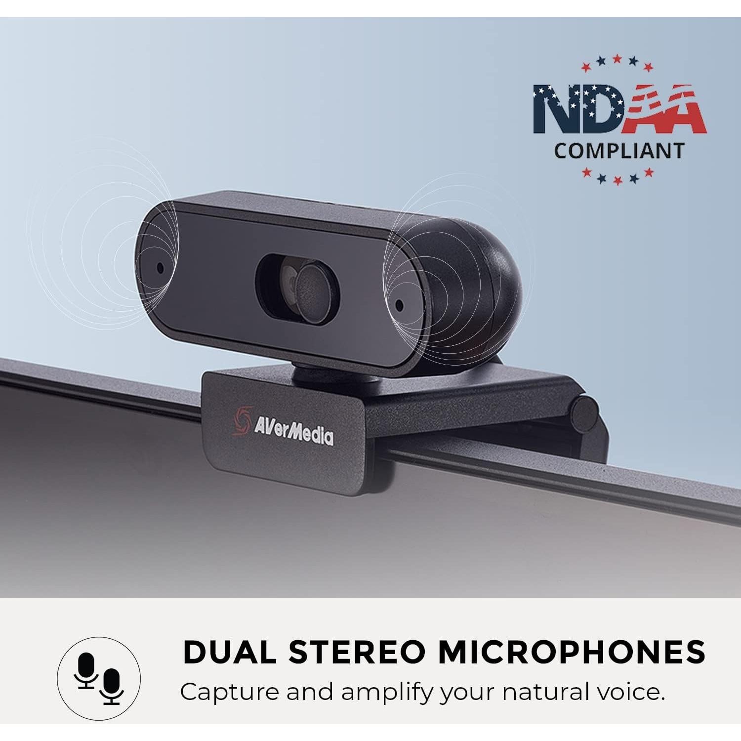 Webcam AVerMedia PW310P 1080p 30fps con Autofocus