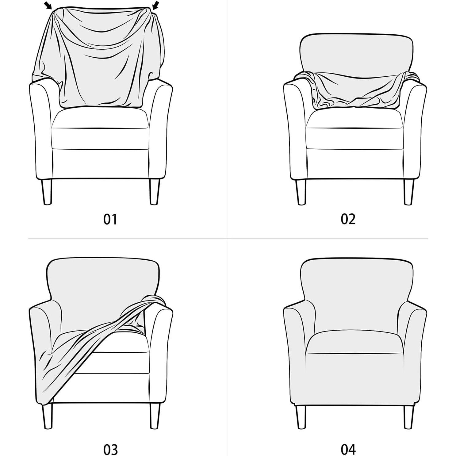 Funda de Silla LiveGo Banquet Crema Elástica con Brazos