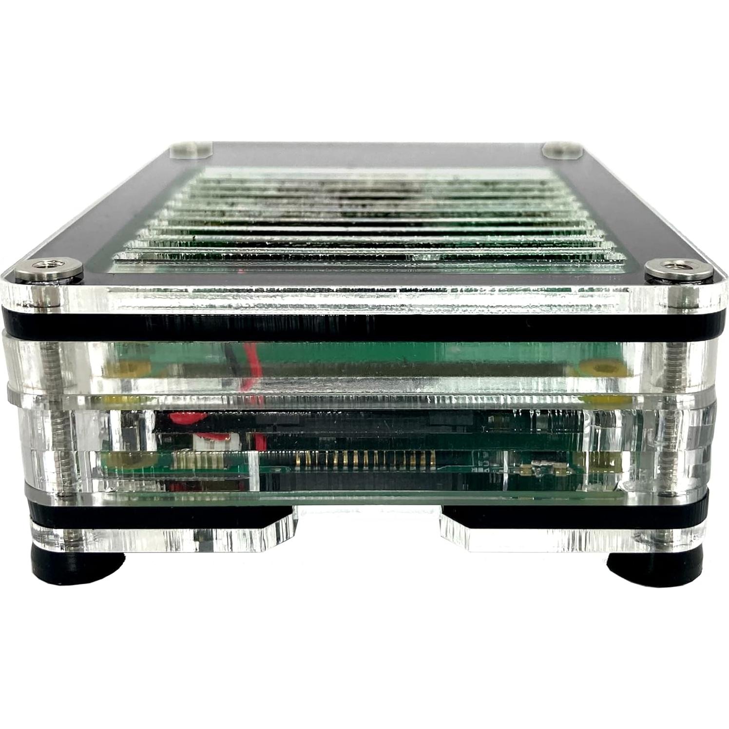 Estuche C4Labs Zebra PoE para Raspberry Pi 4B/3B+ - Hielo Negro