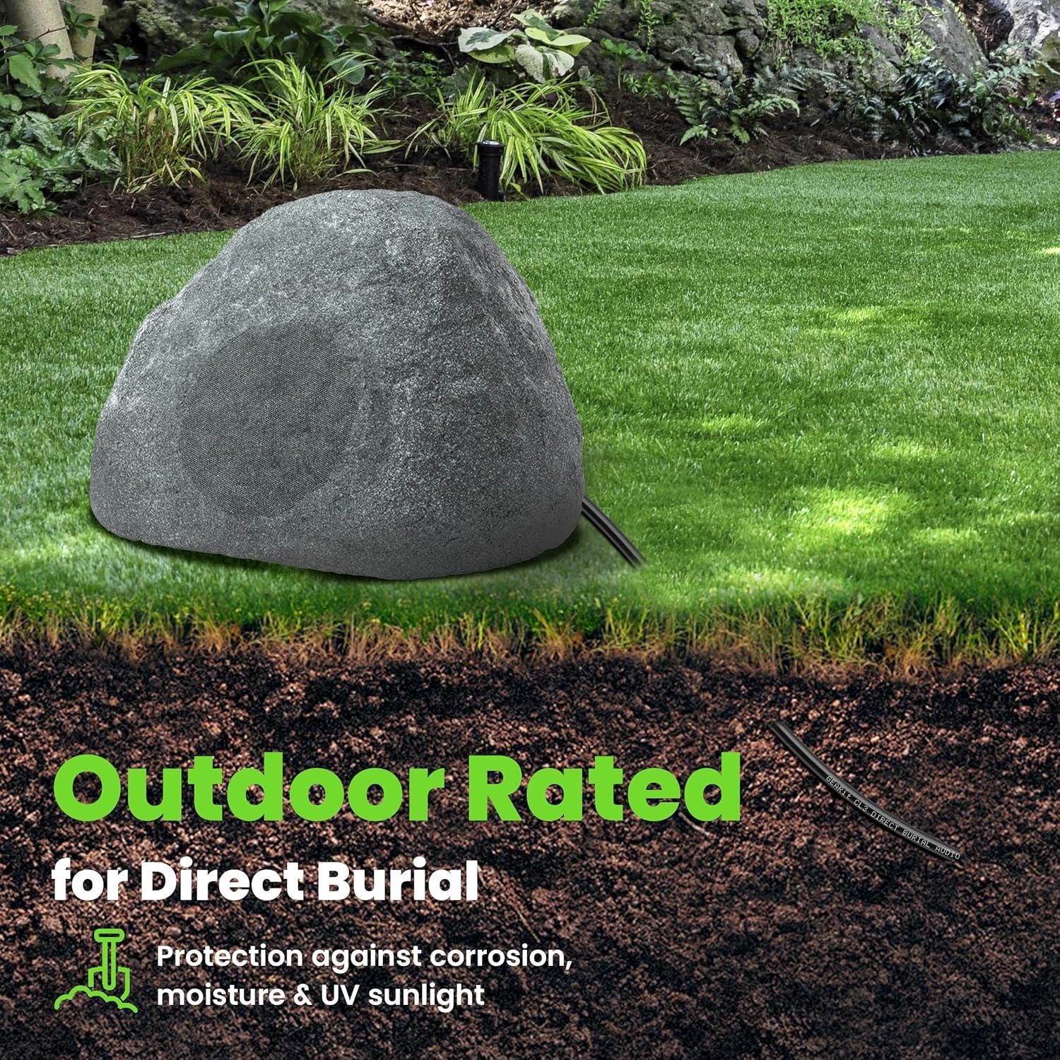 Cable de altavoz GearIT 14 AWG 2x2.5mm 60.96m Negro