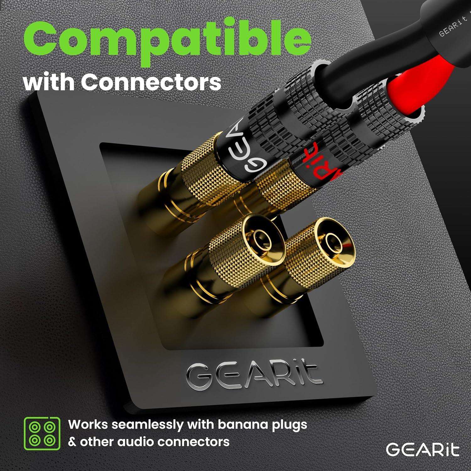 Cable de altavoz GearIT 14 AWG 2x2.5mm 60.96m Negro