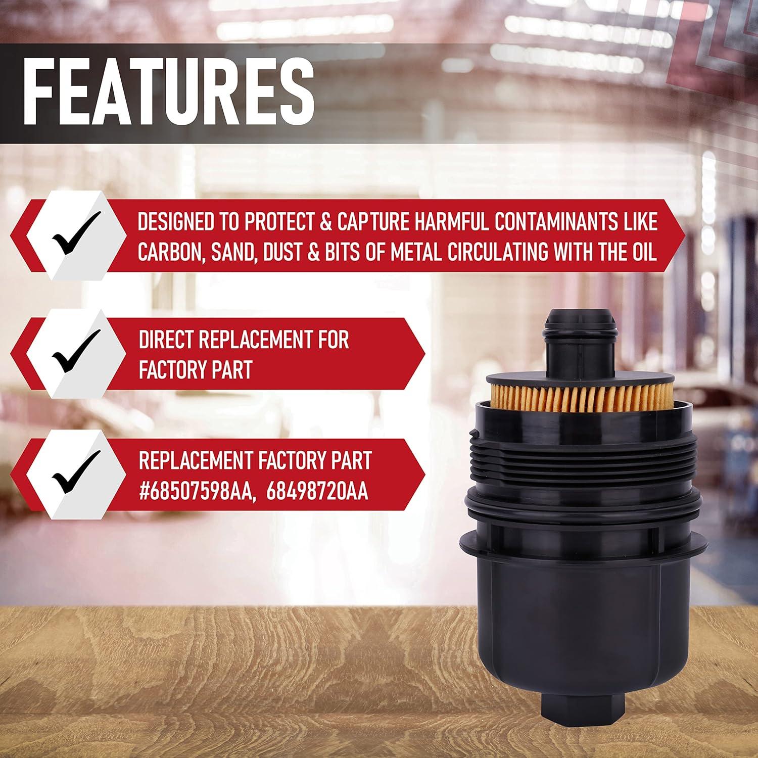 Filtro de Aceite Motor AA Ignition 68507598AA para Jeep y Ram 3.0L