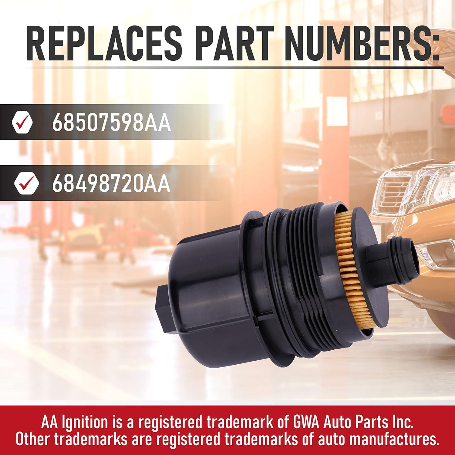 Filtro de Aceite Motor AA Ignition 68507598AA para Jeep y Ram 3.0L