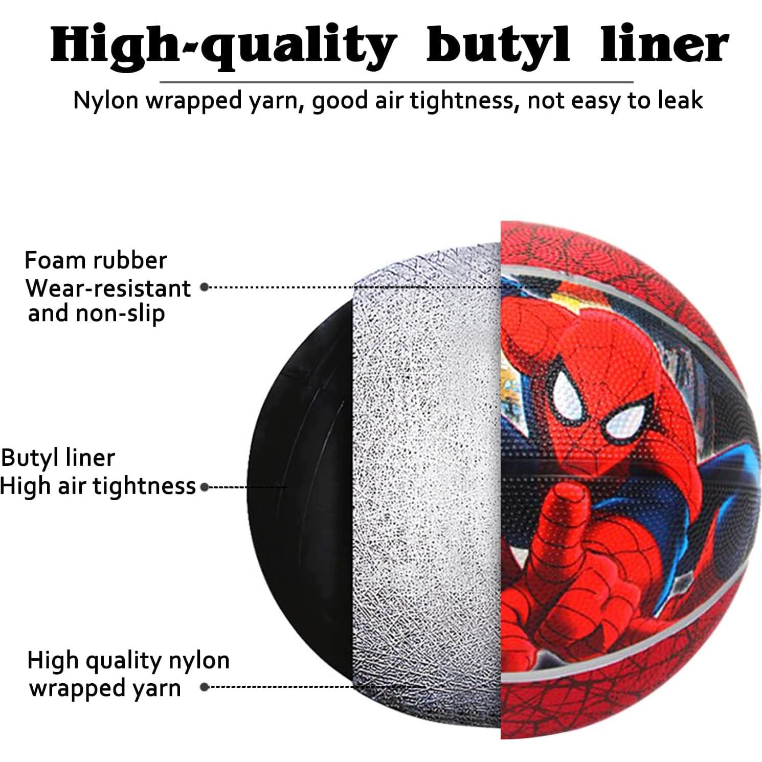 Balón de Baloncesto DECLIR Tamaño 5 para Niños Rojo