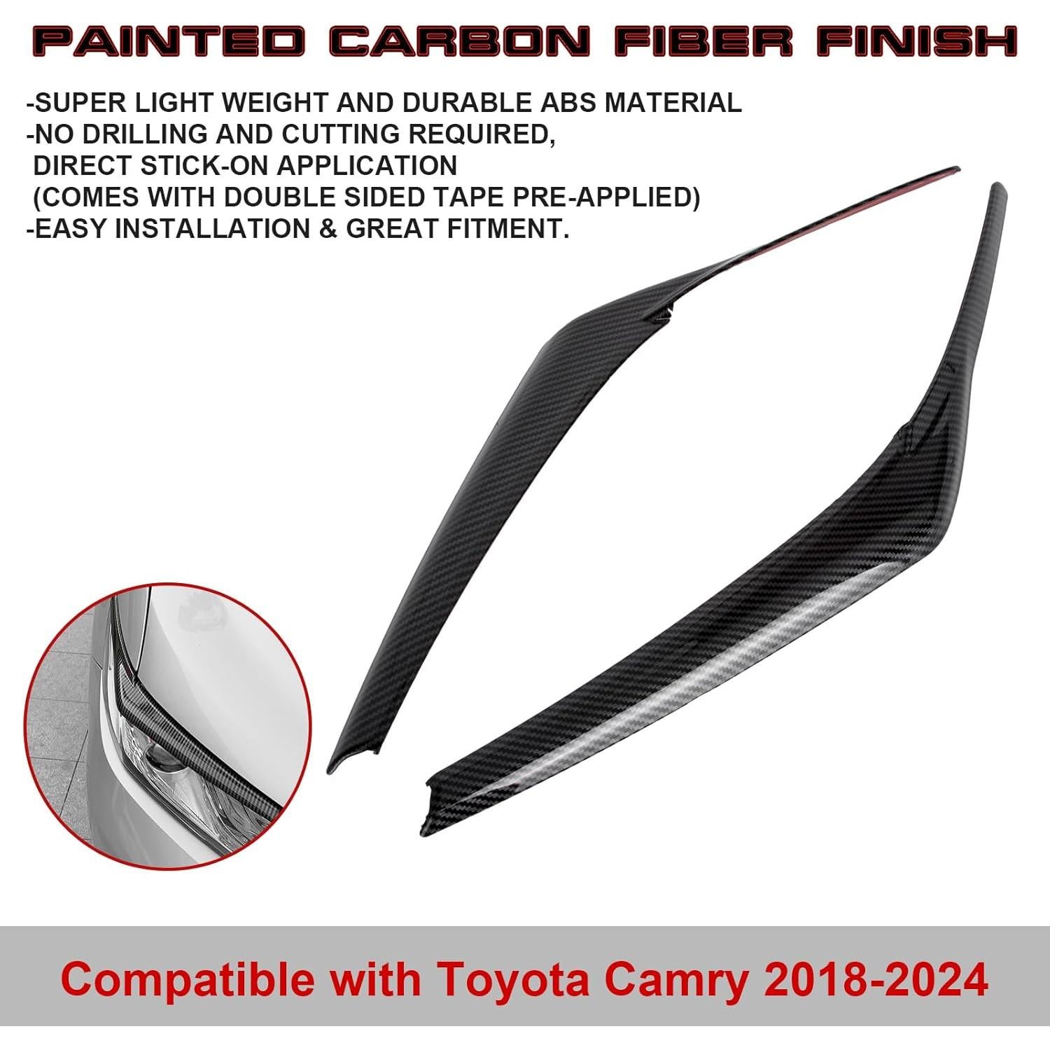 Cubiertas de Ceja de Faro x xotic tech para Toyota Camry 2018-2024
