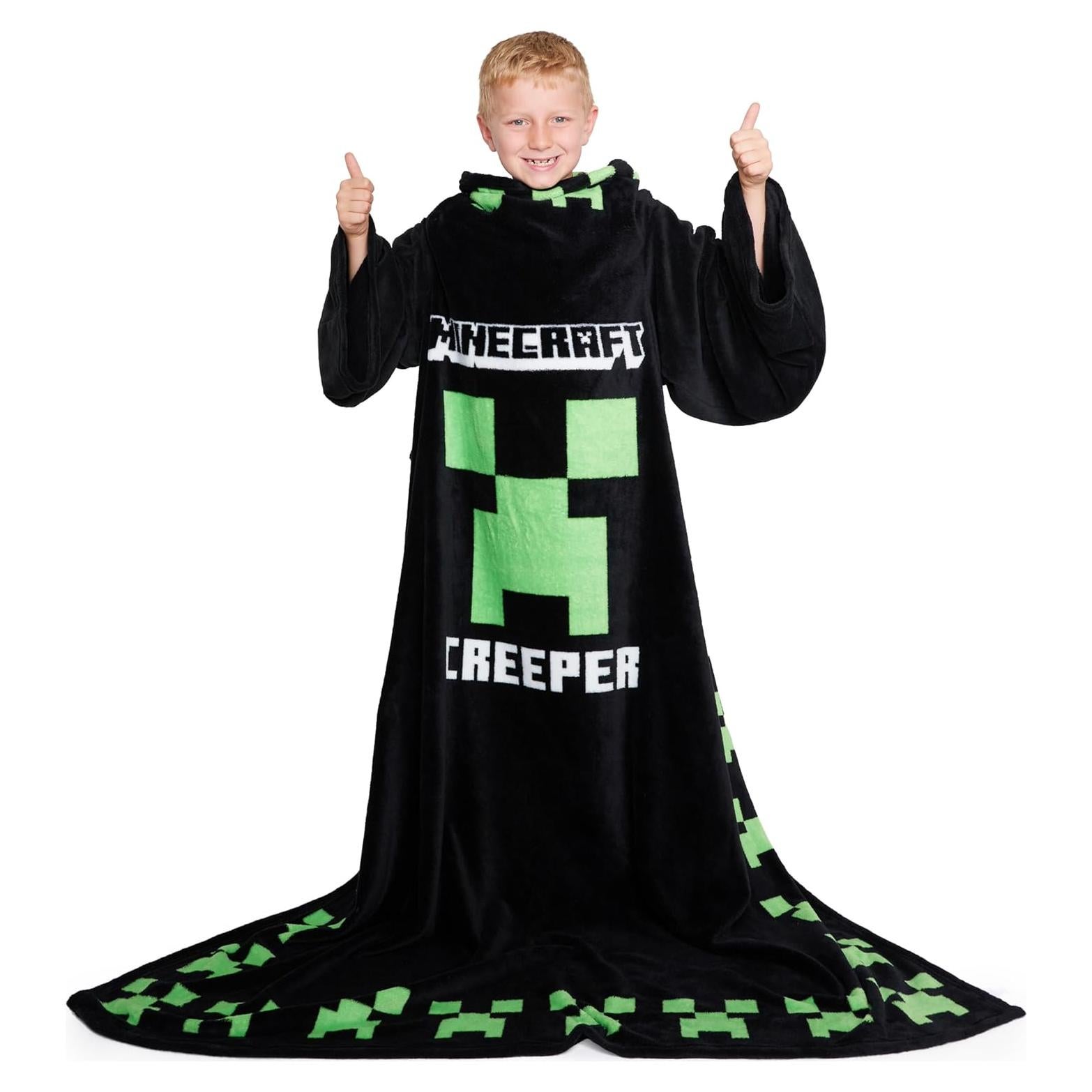 Manta Ponible de Forro Polar Minecraft para Niños y Adolescentes