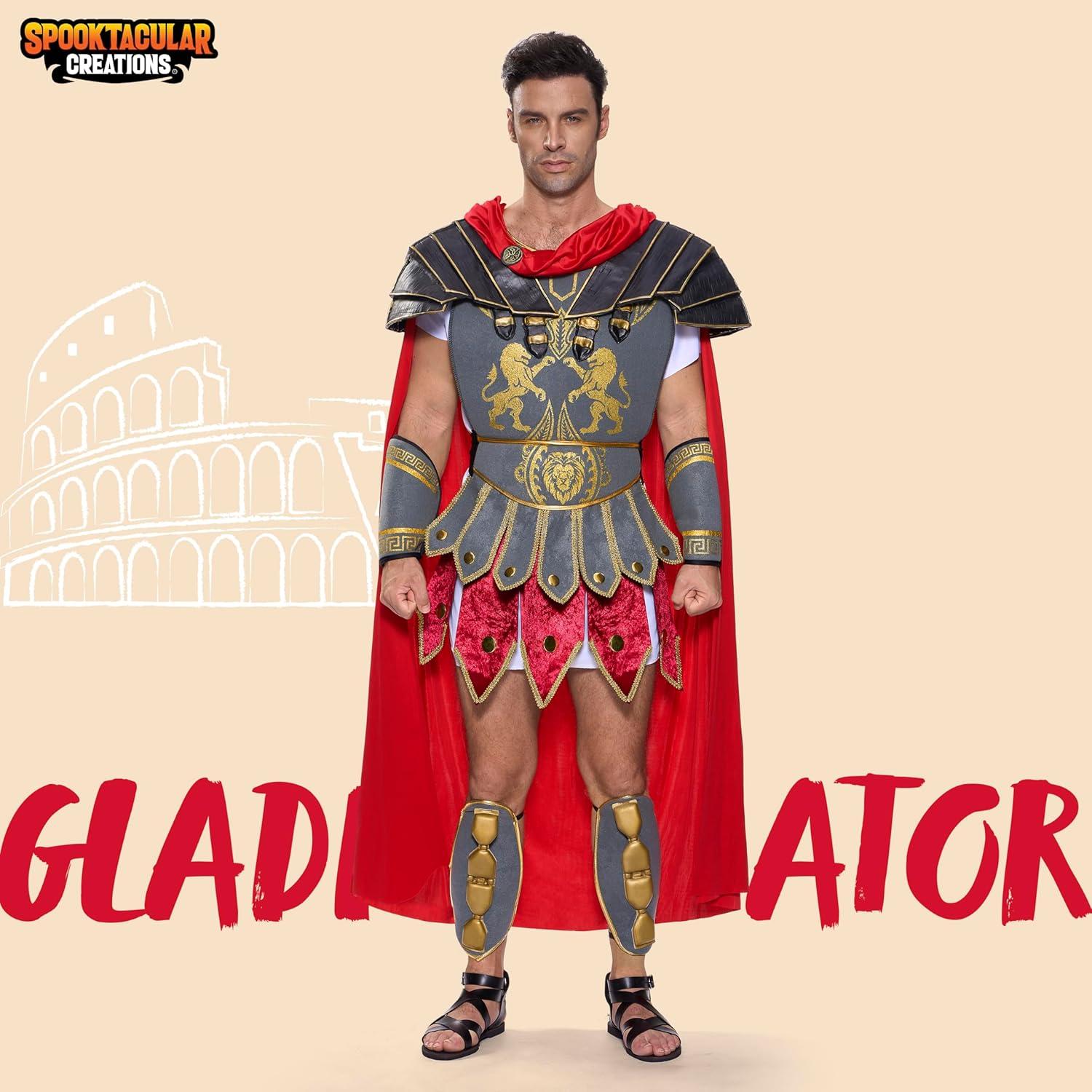 Disfraz de Gladiador Romano Spooktacular Creations - Toga y Armadura