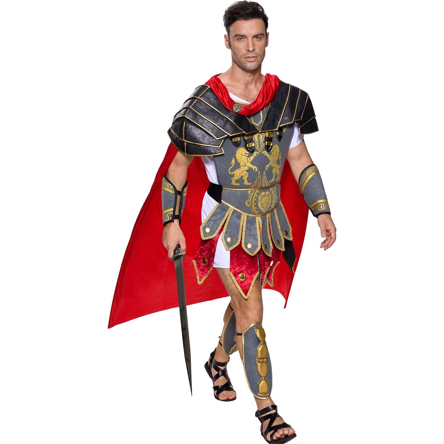 Disfraz de Gladiador Romano Spooktacular Creations - Toga y Armadura