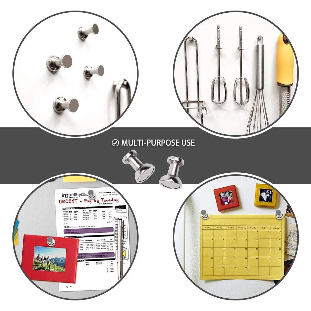 Imanes de empuje Buvunt 16 piezas níquel para oficina