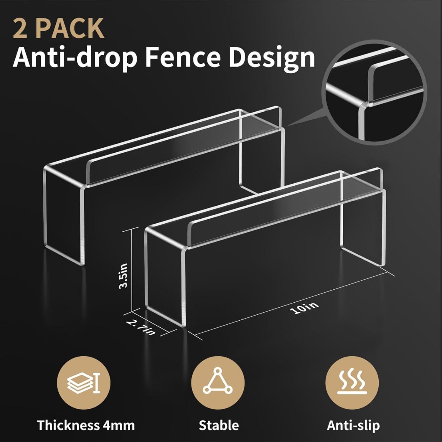 Organizador de Gabinete de Medicinas iHEBE 2 Niveles Acrílico 2-Pack