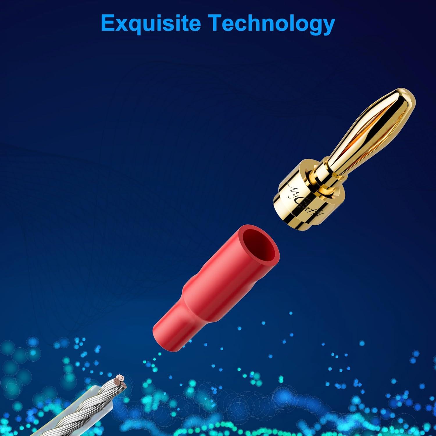 Paquete de 2 Cables de Altavoz Mygatti 16 AWG 4.57 m